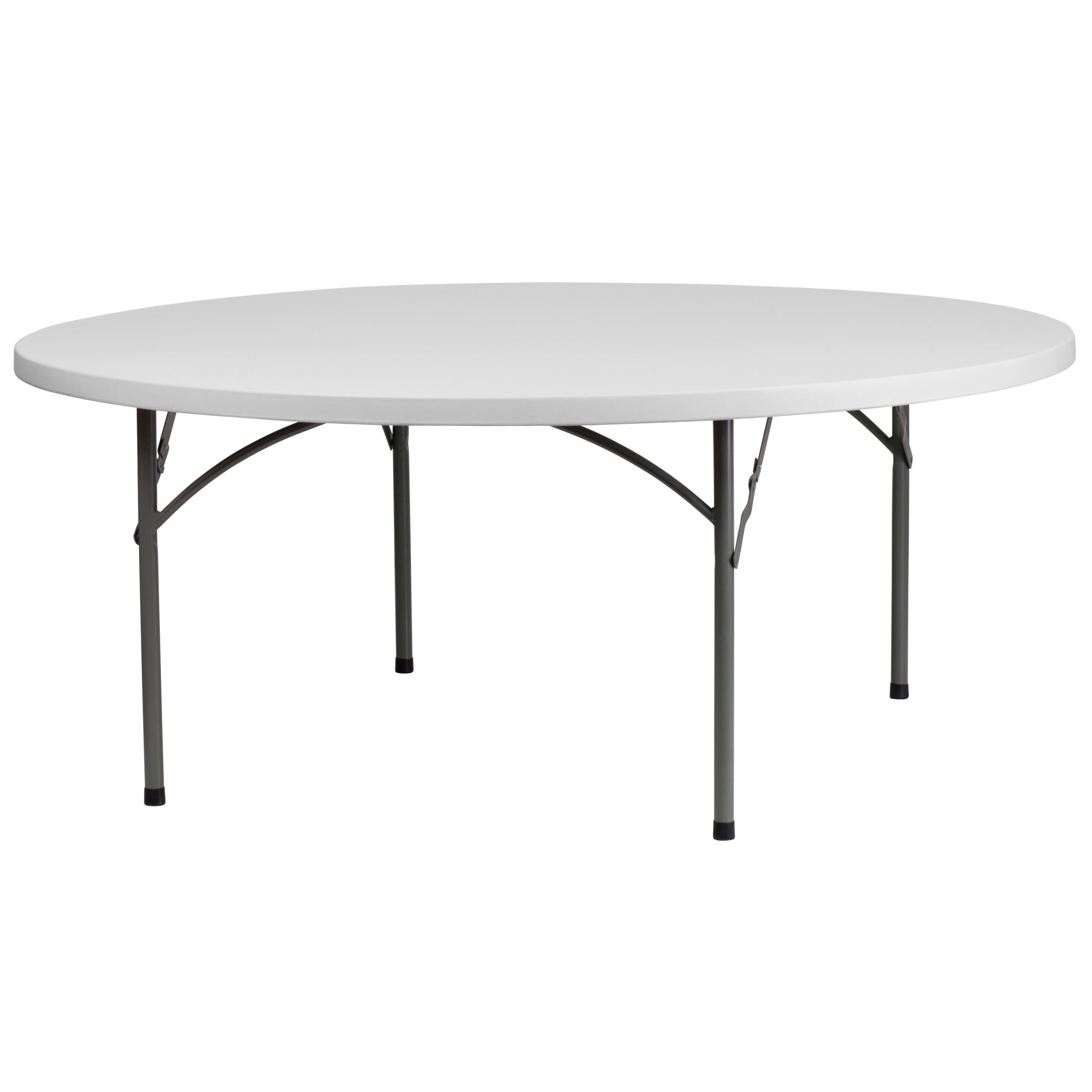 Flash Furniture Kathryn 6' Round All-Occasion Plastic Folding Event Table, White