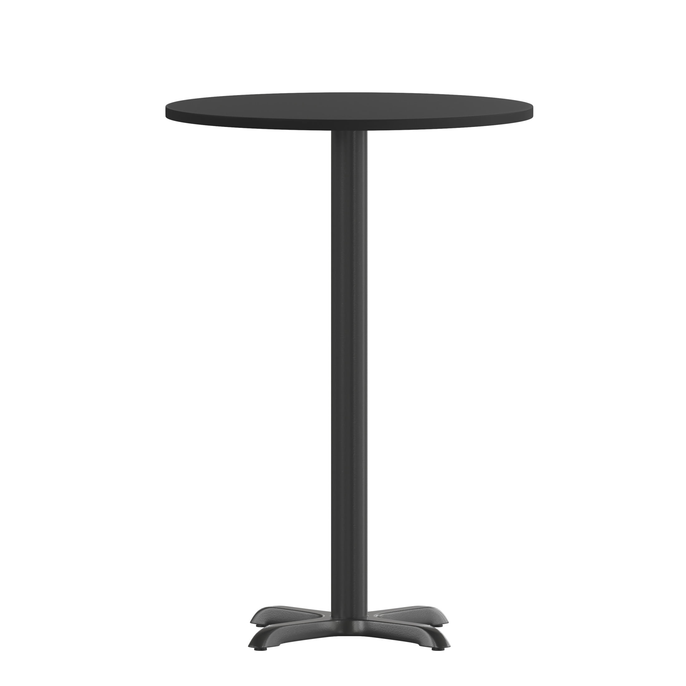 Flash Furniture Stiles 36'' Round Black Laminate Table Top with 30'' x 30'' Bar Height Table Base