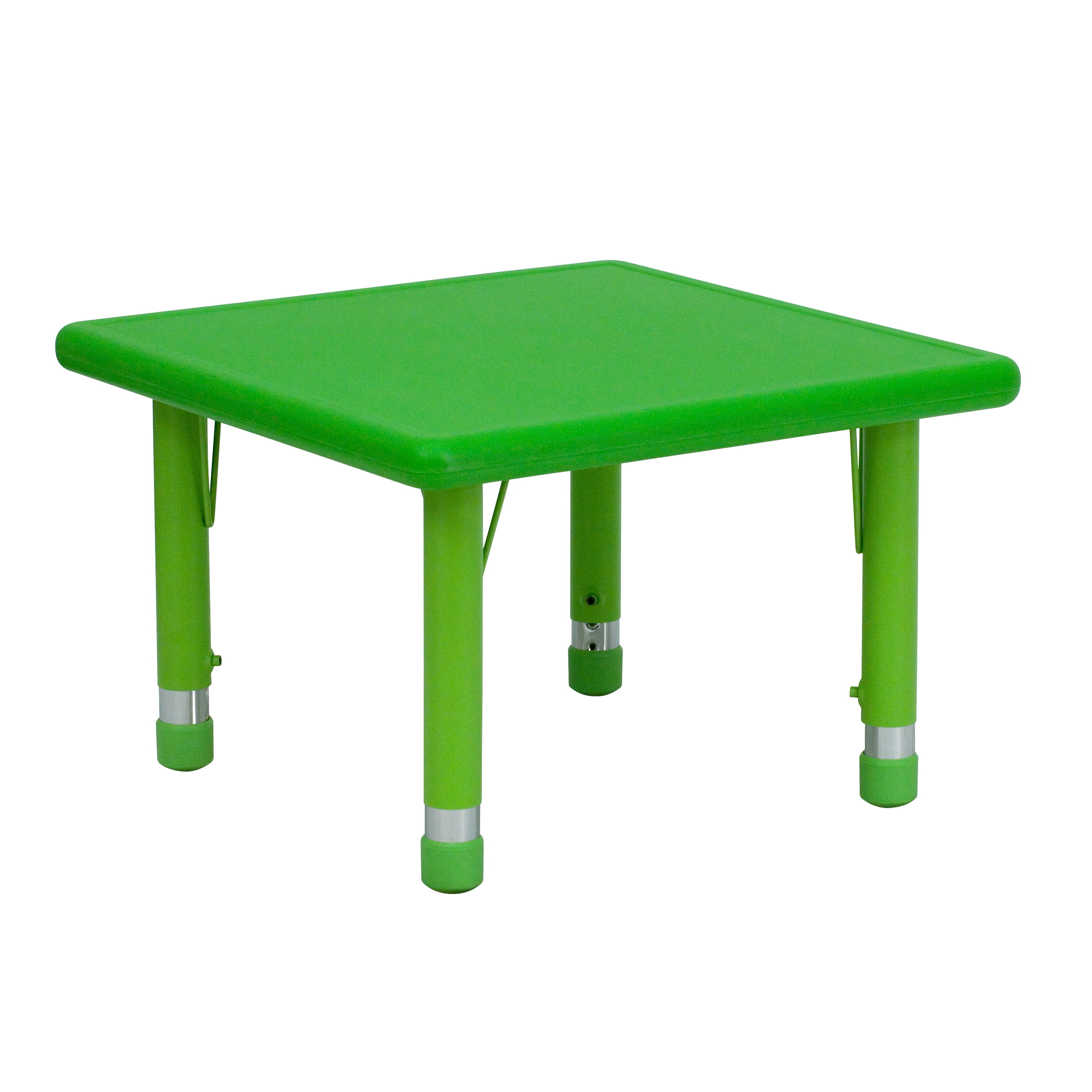 Flash Furniture 24'' Square Green Plastic Height Adjustable Activity Table