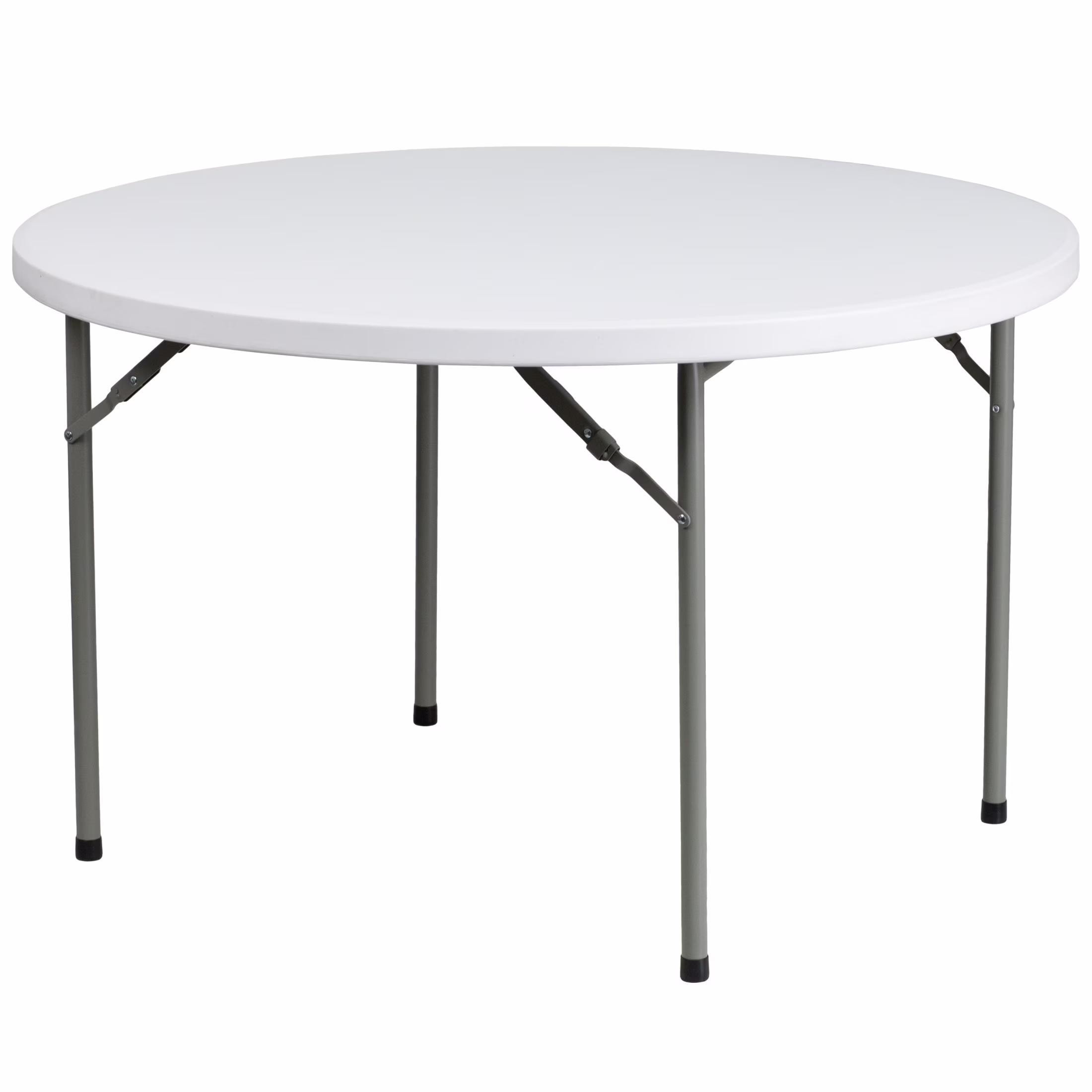 Flash Furniture 4' Round Folding Plastic Folding Banquet and Event Table, Granite White