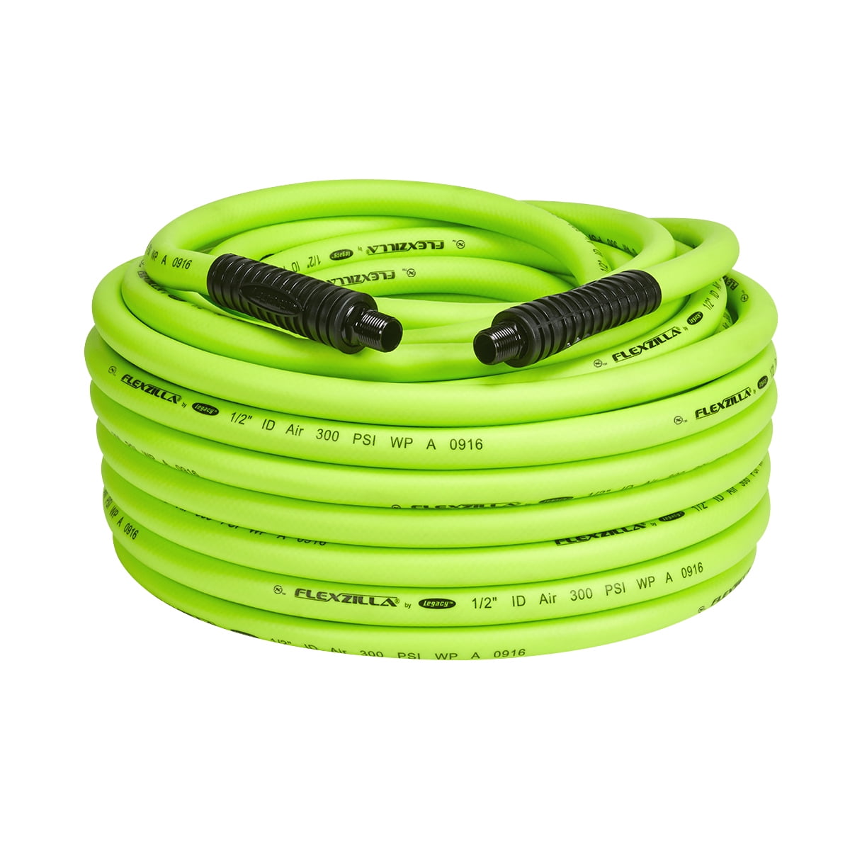 Flexzilla® Air Hose, 1/2" x 100', 3/8" MNPT Fittings, ZillaGreen®