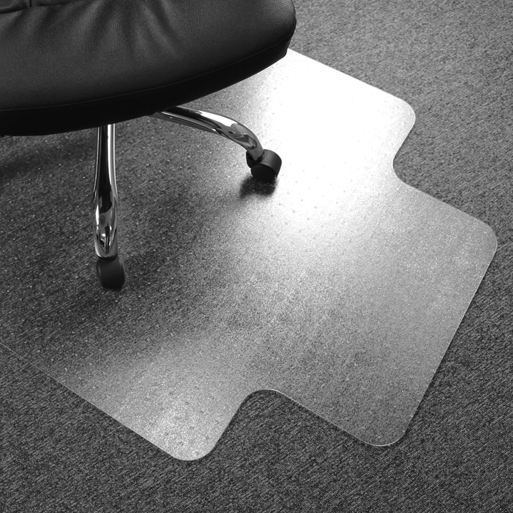 Floortex® Vinyl Lipped Chair Mat Carpets up to 1/4" 45" x 53"