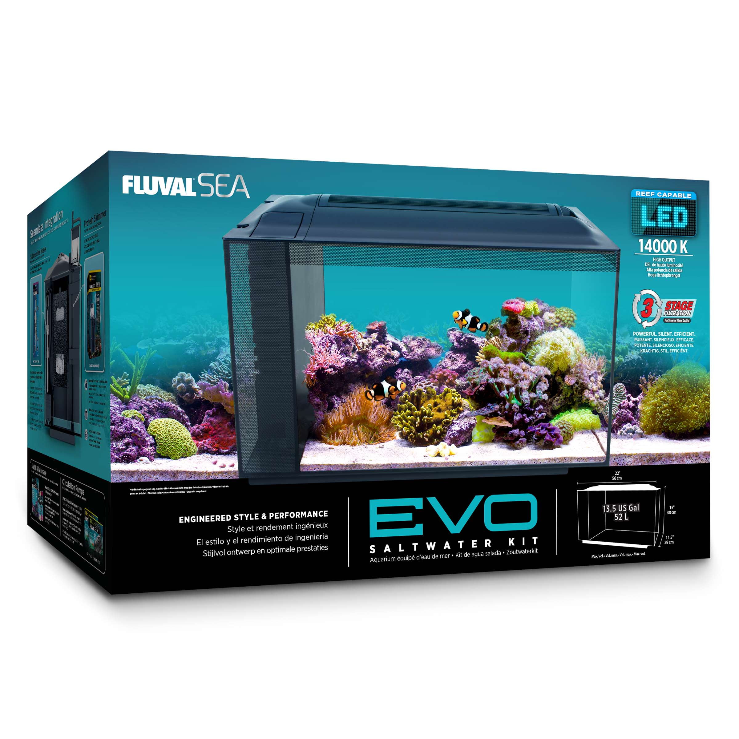 Fluval SEA EVO XII Aquarium Kit, 13.5 gallon