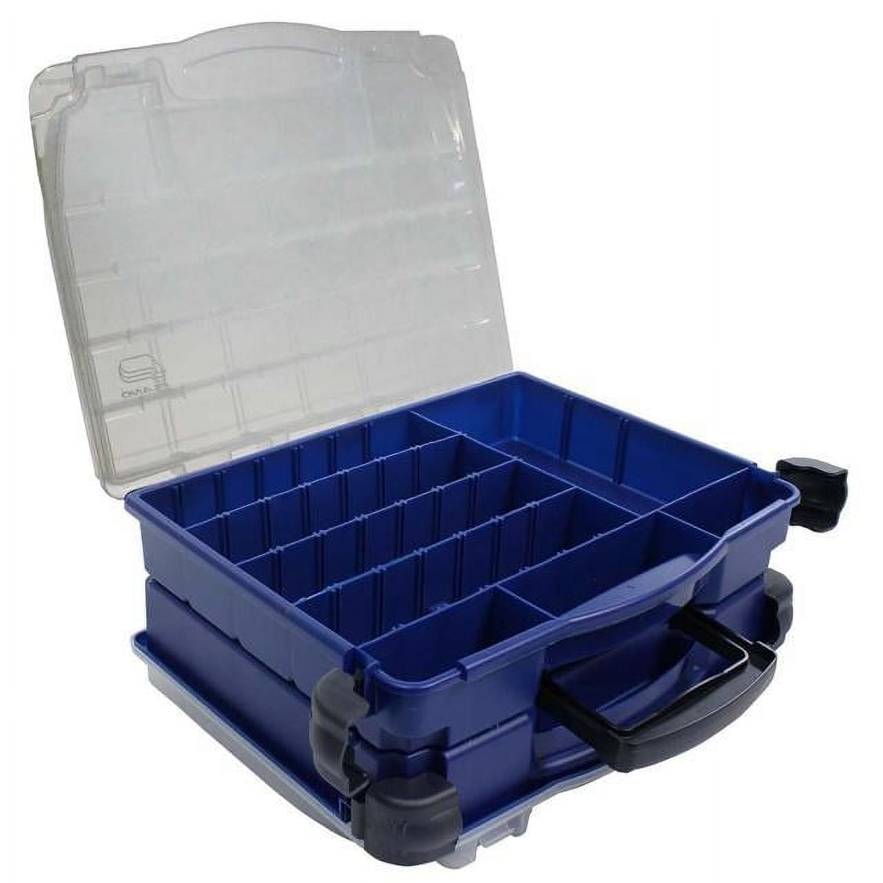 Frabill Dbl Cover - 2 Sided, Fishing Tackle Boxes & Bait Storage - Blue / Clear