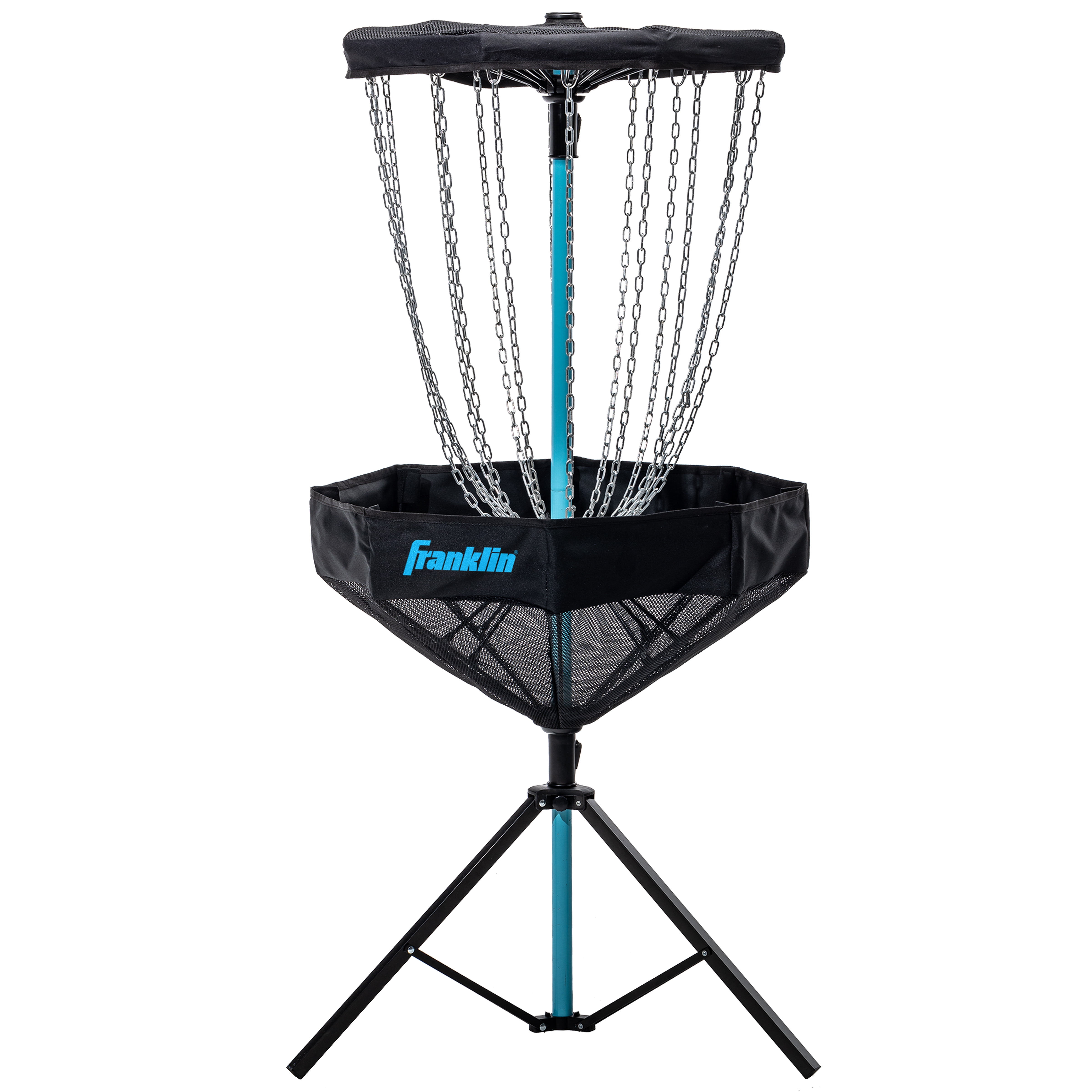 Franklin Sports Disc Golf Basket - PDGA Approved - Elite Portable Disc Golf Target Basket Set with Premium Metal Chains + Canvas Basket - Disc Golf Equipment + Hole Stand