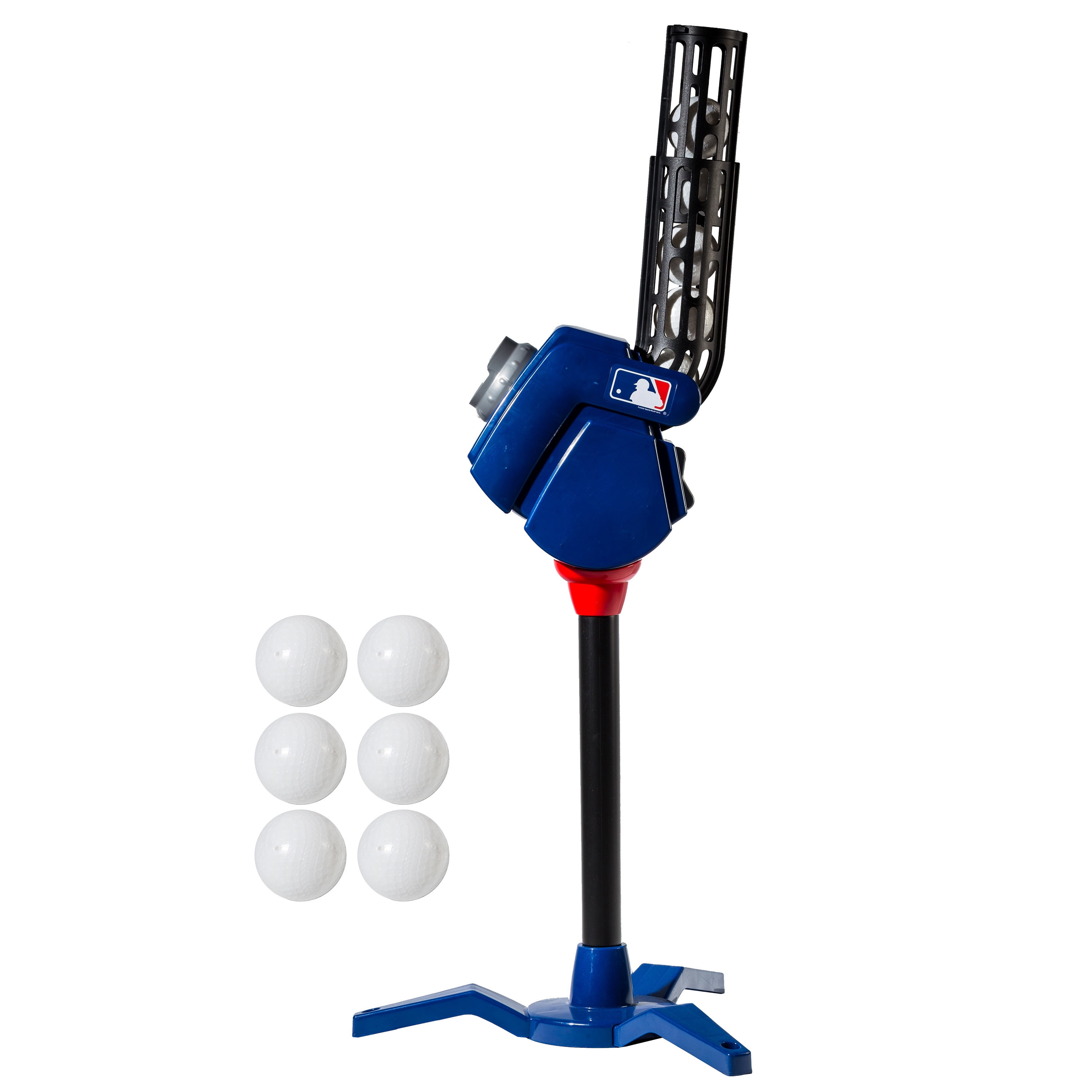Franklin Sports Kids Baseball Pitching Machine - MLB 4-in-1 - Blue/Black/Red