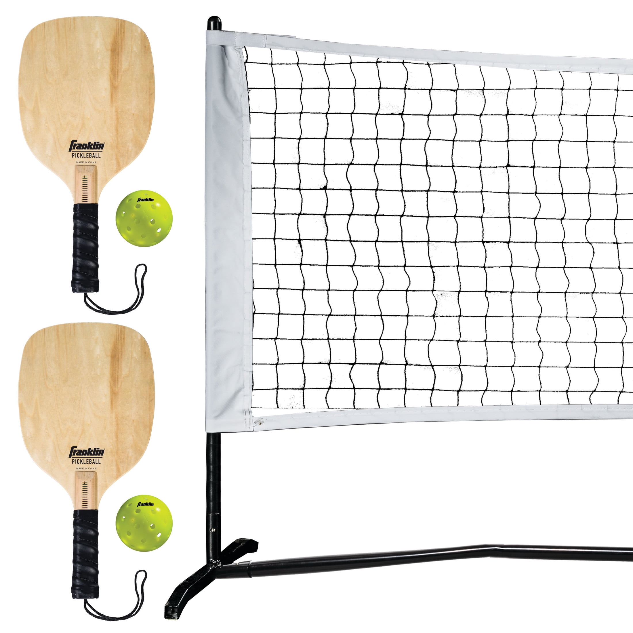 Franklin Sports Pickleball Net Set - Half Court Net, 2 Paddles + 2 Ball Set