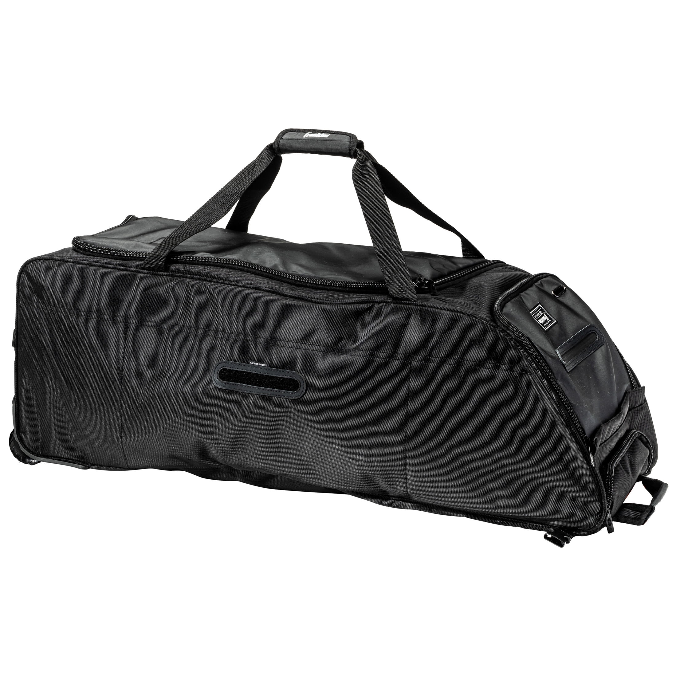 Franklin Sports Traveler Baseball + Softball Roller Bag - Equipment + Bat Bag - Black