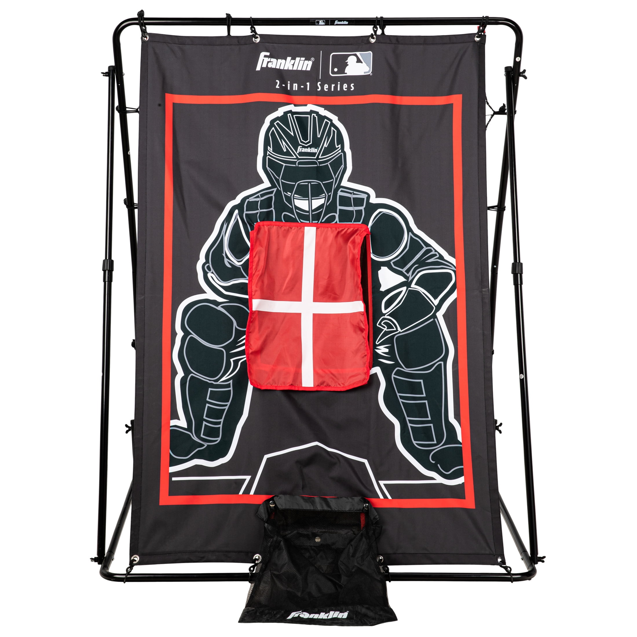 Franklin Sports 2-in-1 Baseball Pitchback Target + Rebounder Net - 61"x44"