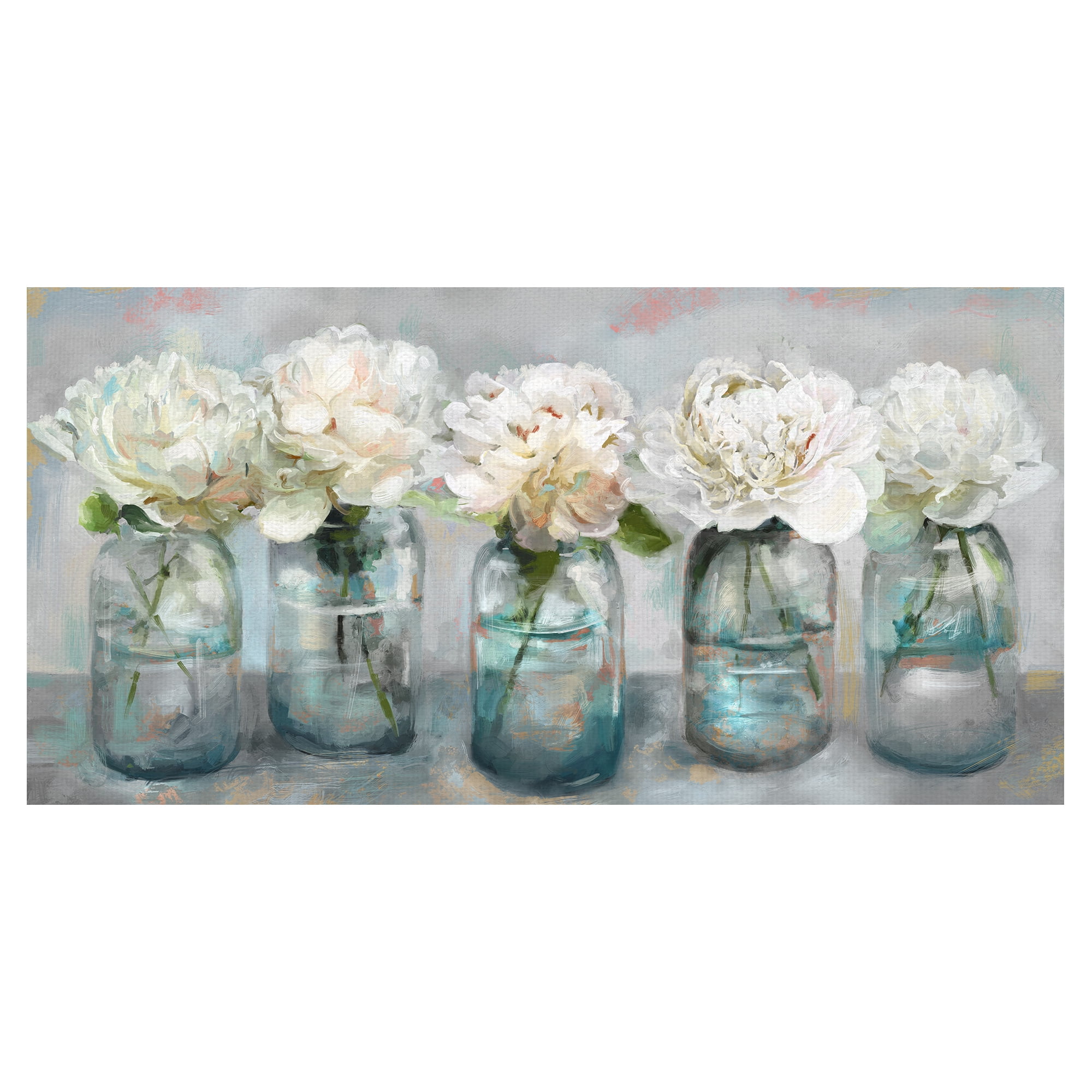 Fresh Picked Peonies by Studio Arts Wrapped Canvas Art Print