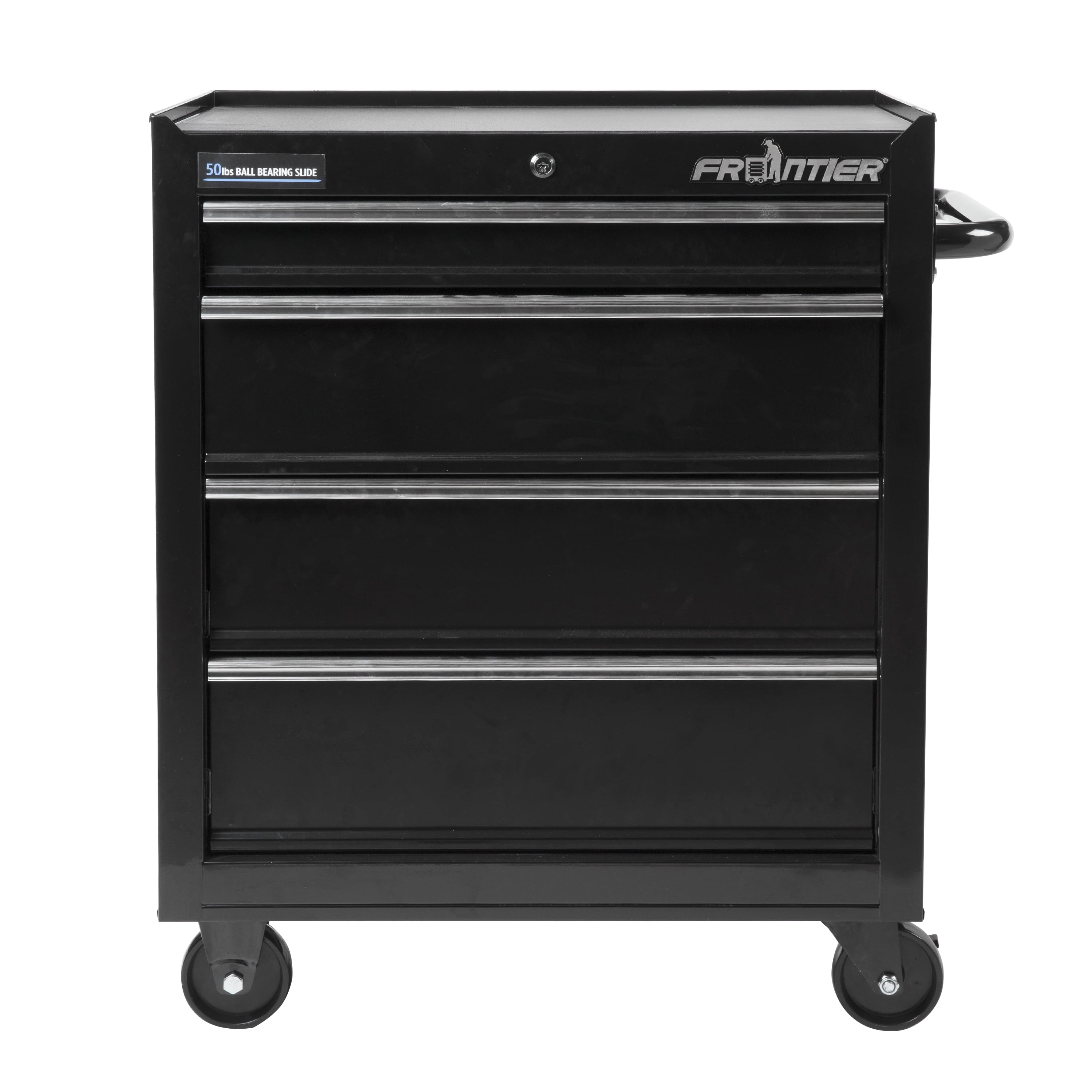Frontier 26-inch 4-Drawer Base Cabinet Tool Chest, Metal, Black