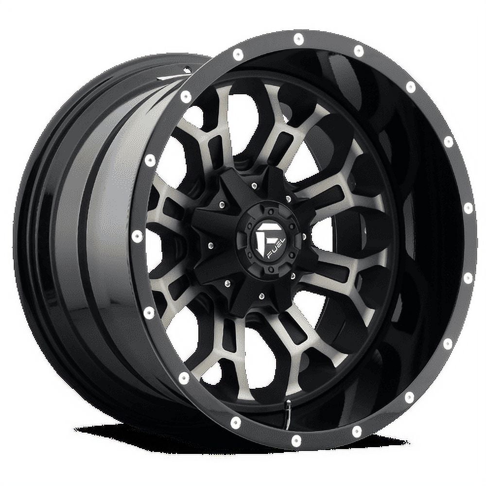 Fuel 1PC Aluminum Rim D561 CRUSH 20X9in Gloss Machined Double Dark Tint Finish, D56120901750