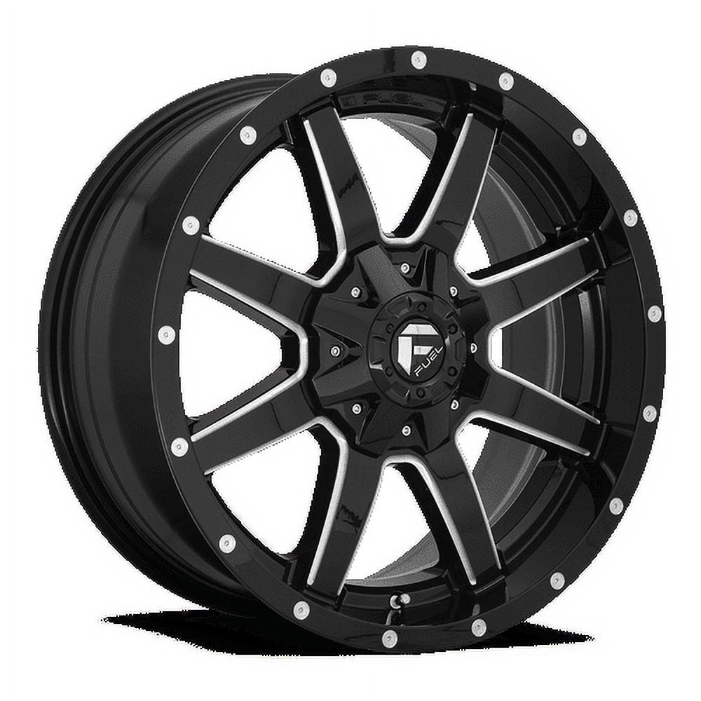 Fuel 1PC Aluminum Rim D610 MAVERICK 20X9in Gloss Black Milled Finish, D61020908250