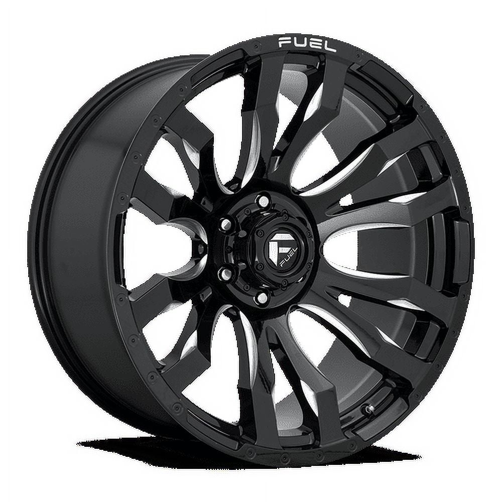 Fuel 1PC Aluminum Rim D673 BLITZ 20X10in Gloss Black Milled Finish, D67320008447