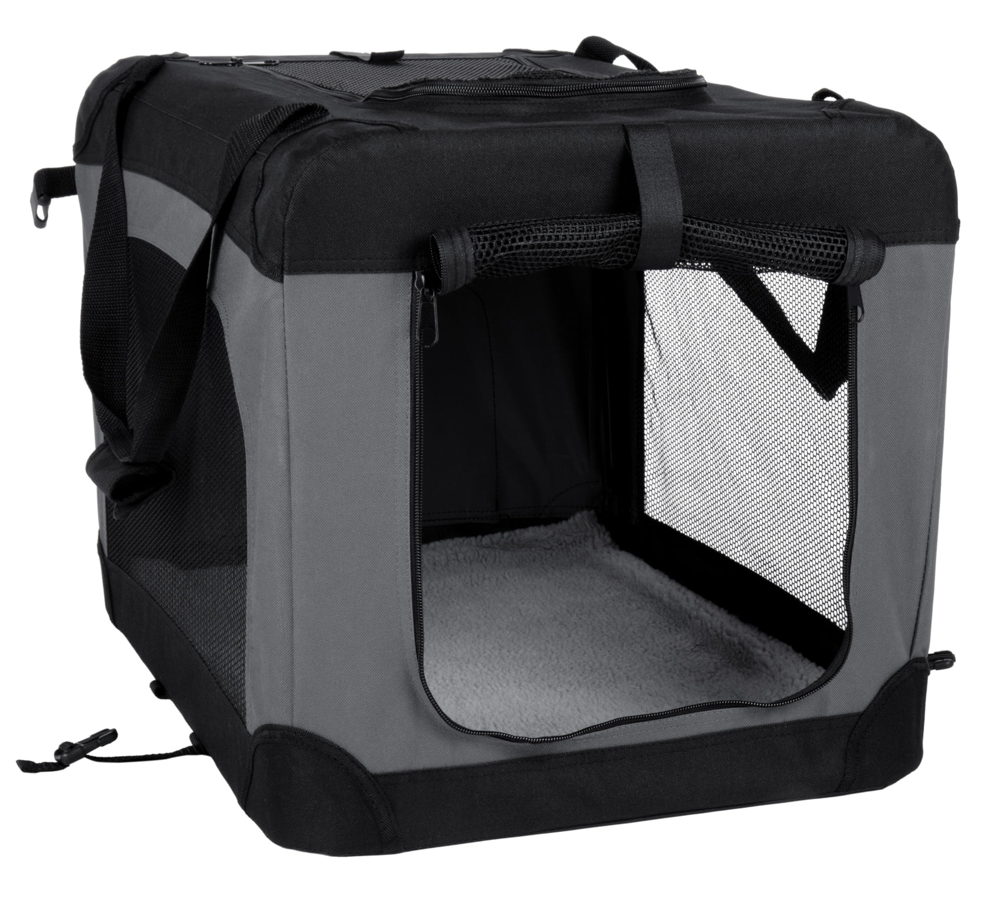 FurHaven® Pet Products Collapsible Pet Crate, Black, Large, 24 Lb Limit