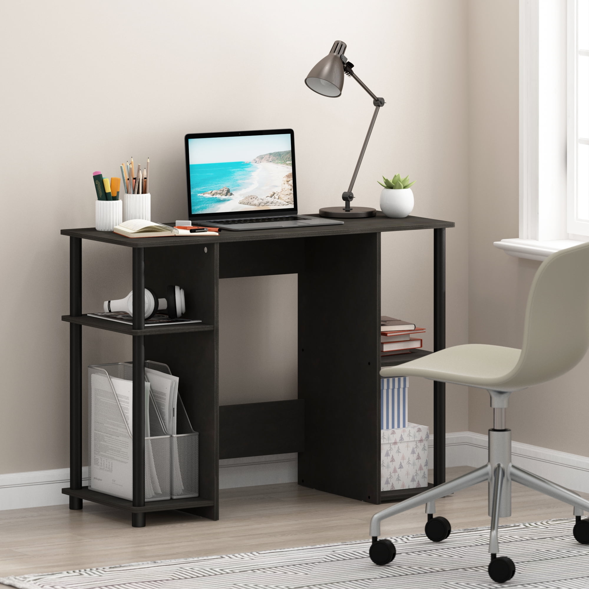 Furinno JAYA Engineered Wood Compact Computer Study Desk in Espresso