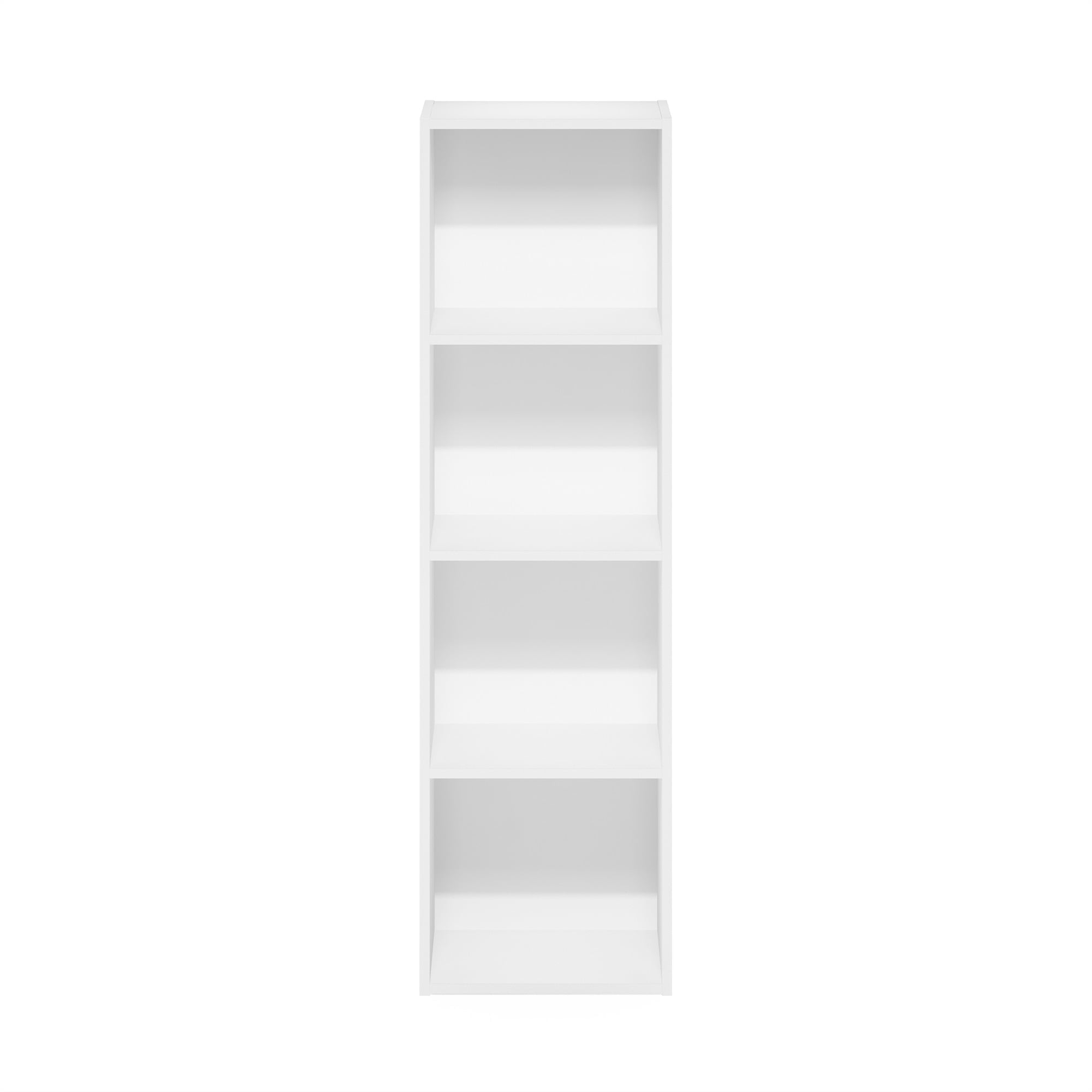 Furinno Pasir 4-Tier Open Shelf Bookcase, White