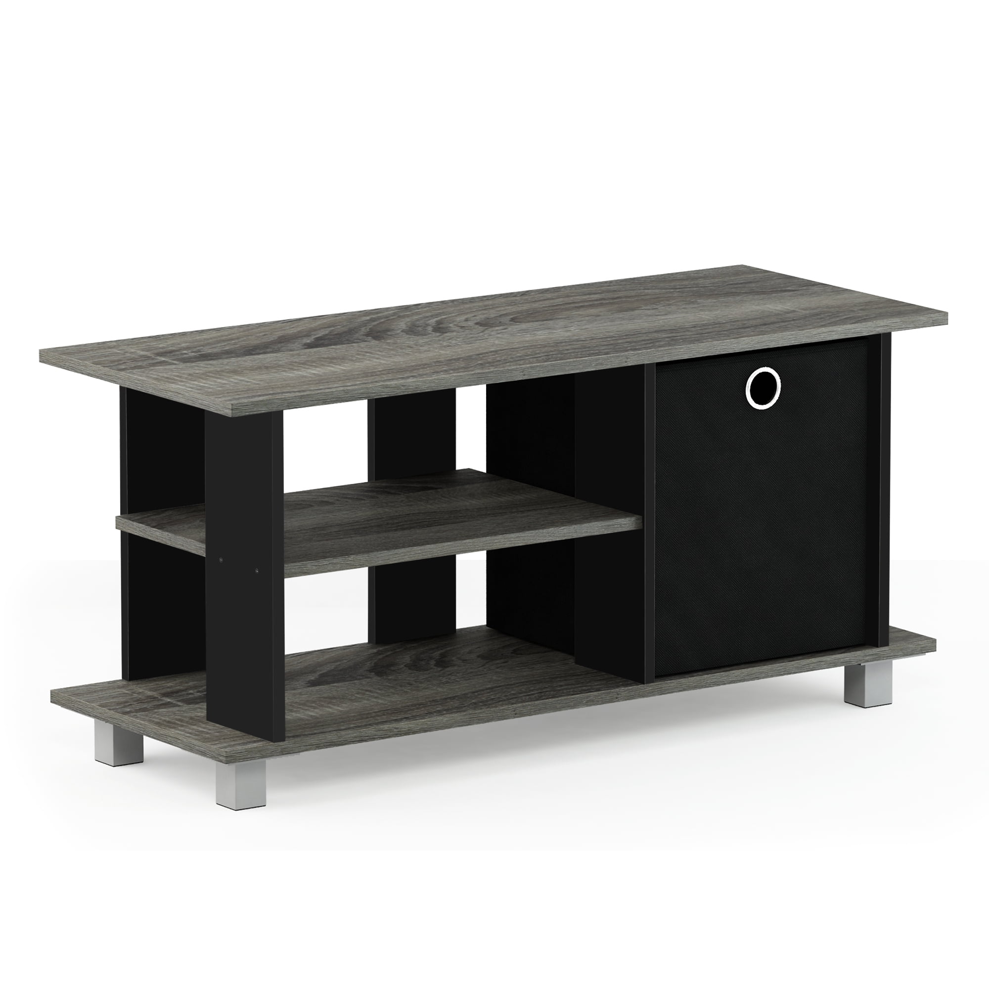 Furinno Simplistic TV Entertainment Center with Bin, Multiple Colors