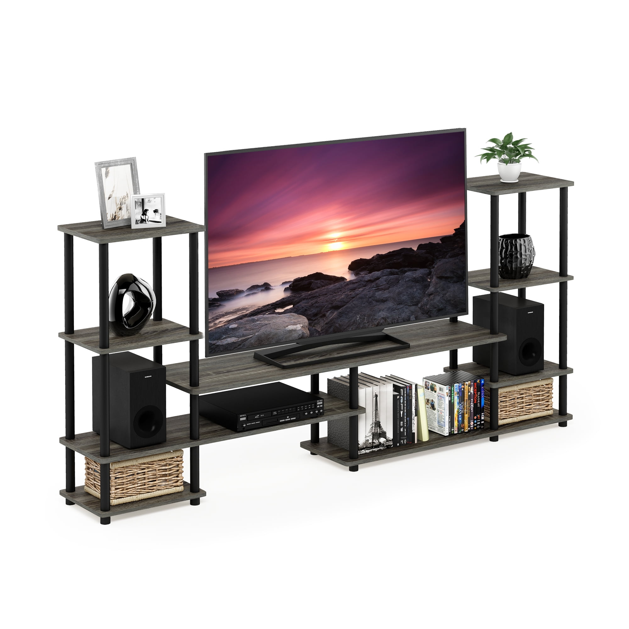 Furinno Grand Entertainment Center Turn-N-Tube, Multiple Finishes