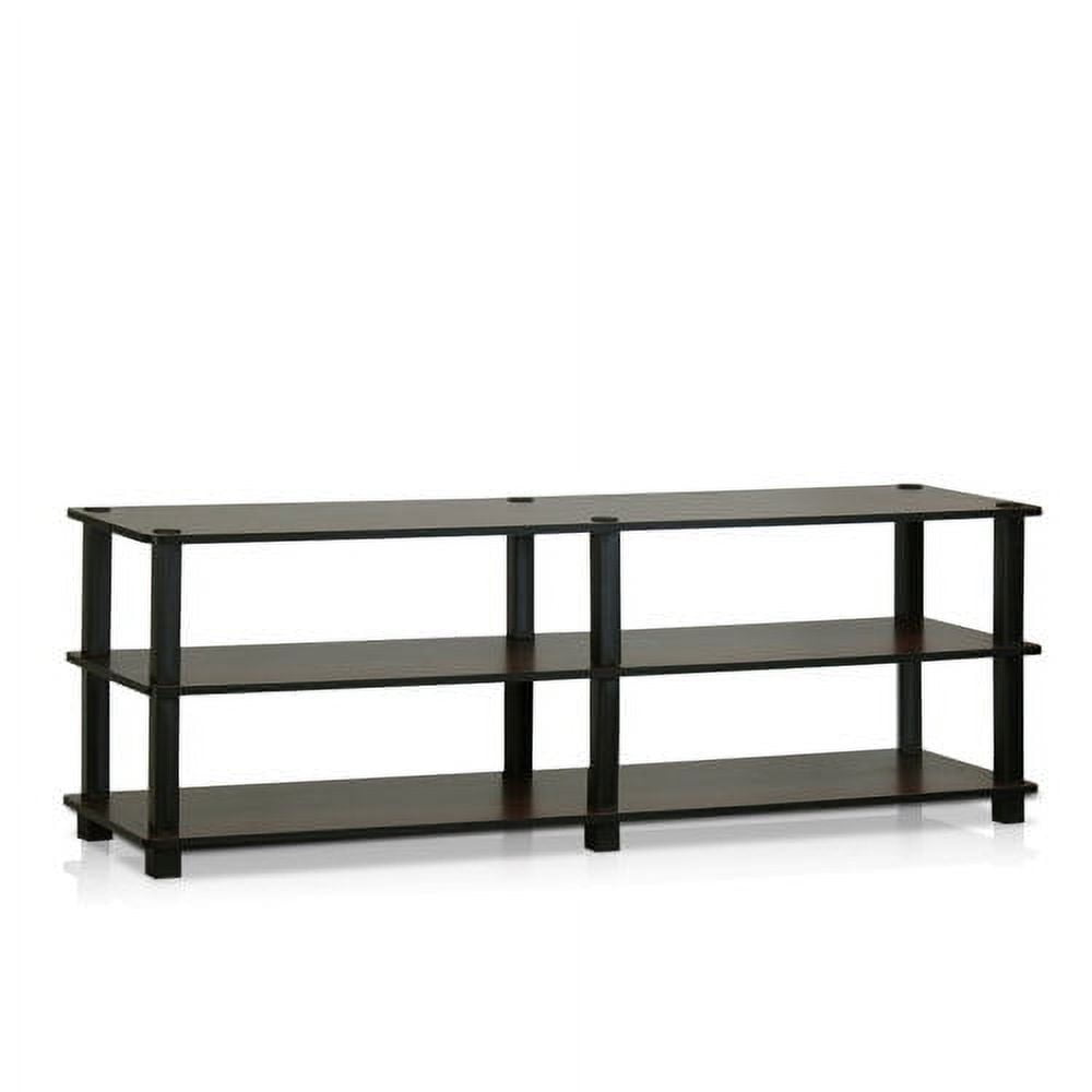 Furinno Turn - S - Tube No Tools 3 - Tier Entertainment TV Stand, Black