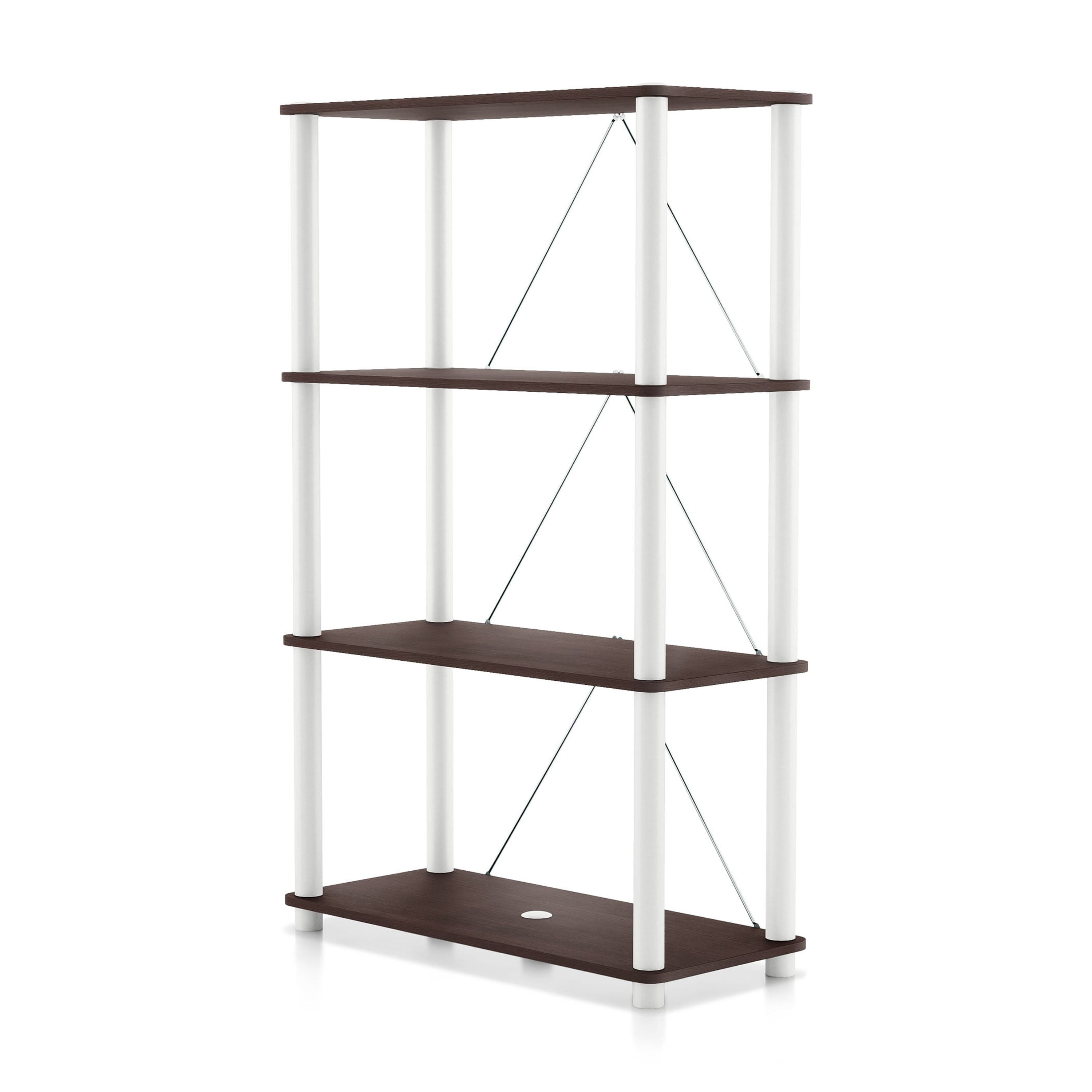 Furniture of America Brooks Adult Open Display Shelf Bookcase, 4-Tier 27-inch Shelves, Espresso
