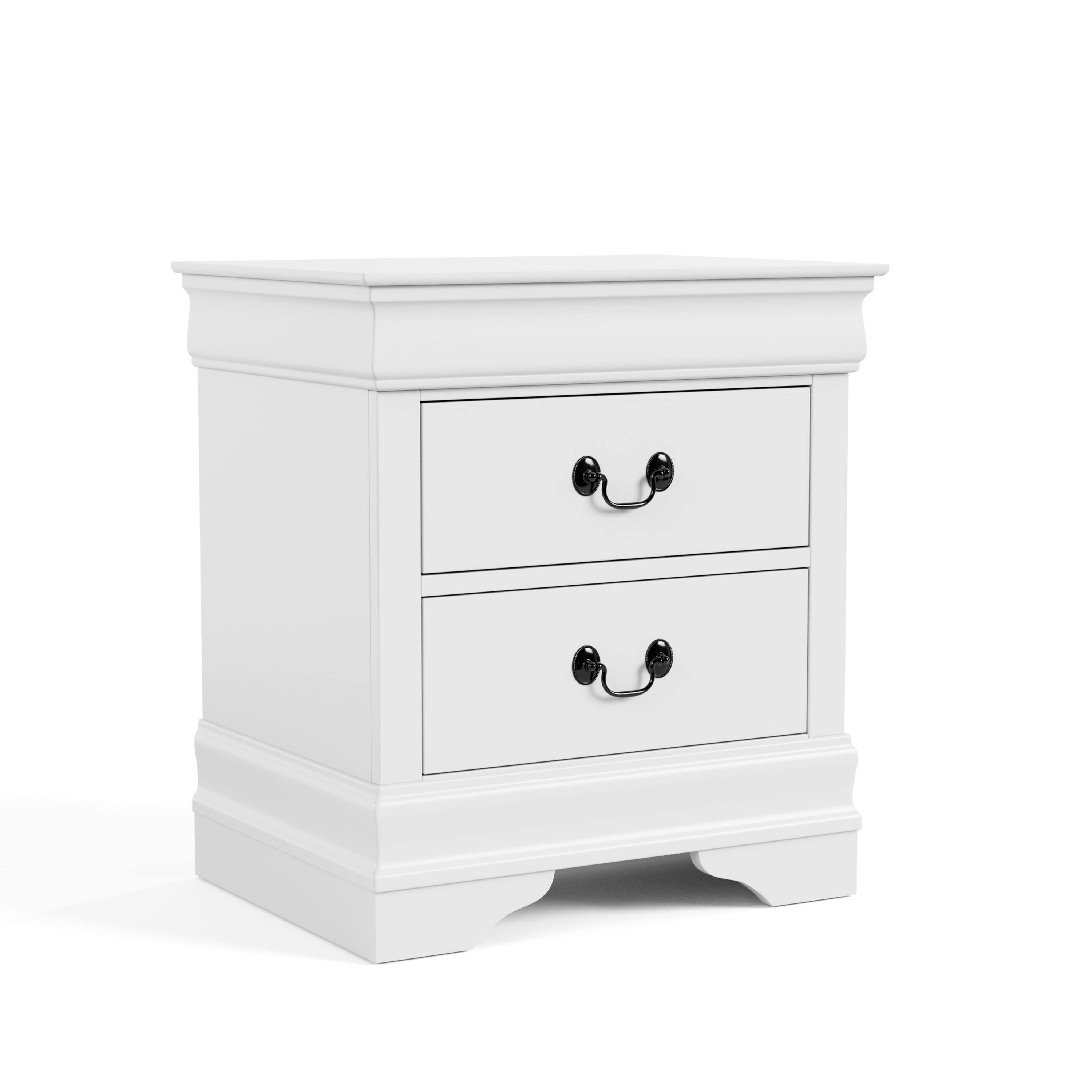 Furniture of America Rycia Traditional 2-Drawer Nightstand, White