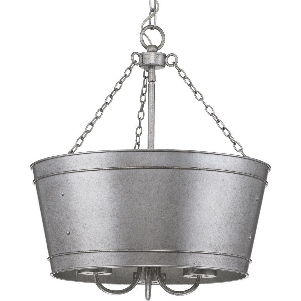 Galveston Collection Galvanized Three-Light Outdoor Pendant