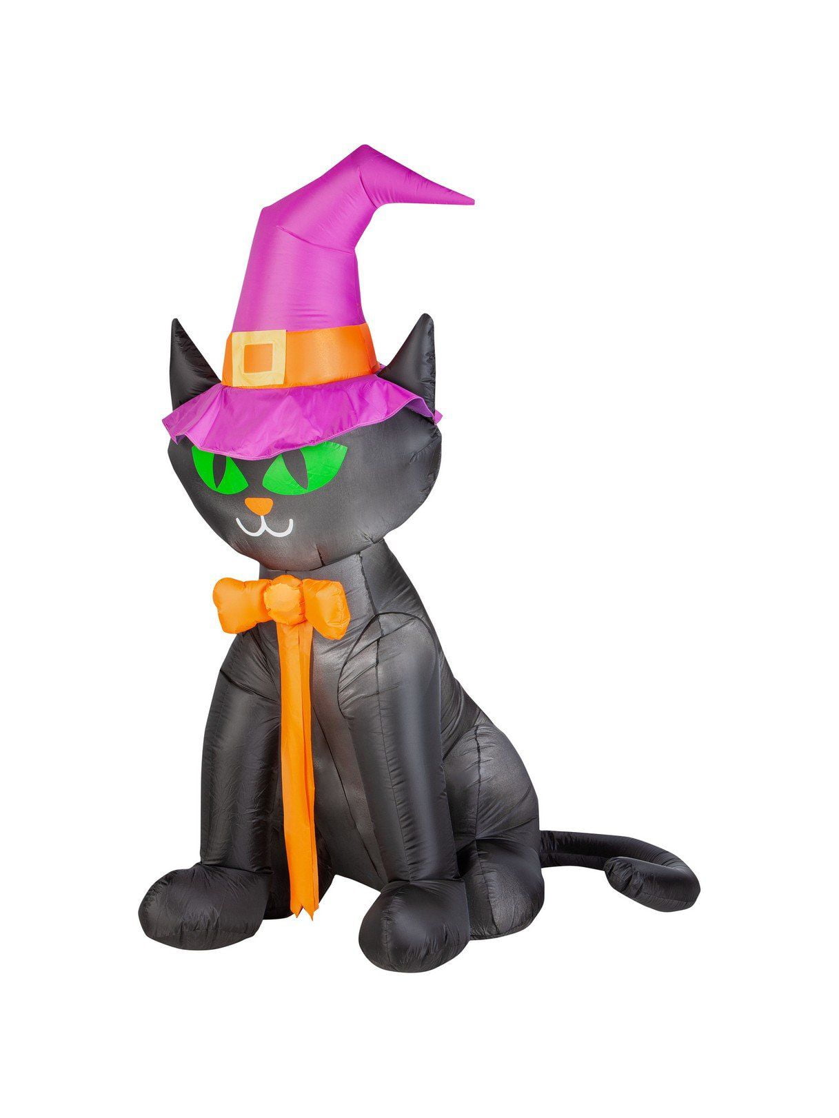 Gemmy Halloween Black Cat Witch 6.5ft Inflatable Lawn Decoration