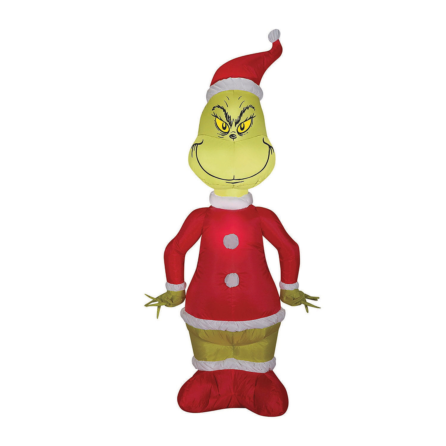 Gemmy Inflatable Dr. Seuss™ The Grinch in Santa Suit LED Lighted Yard Decoration - 48 in x 23 in x 11 in