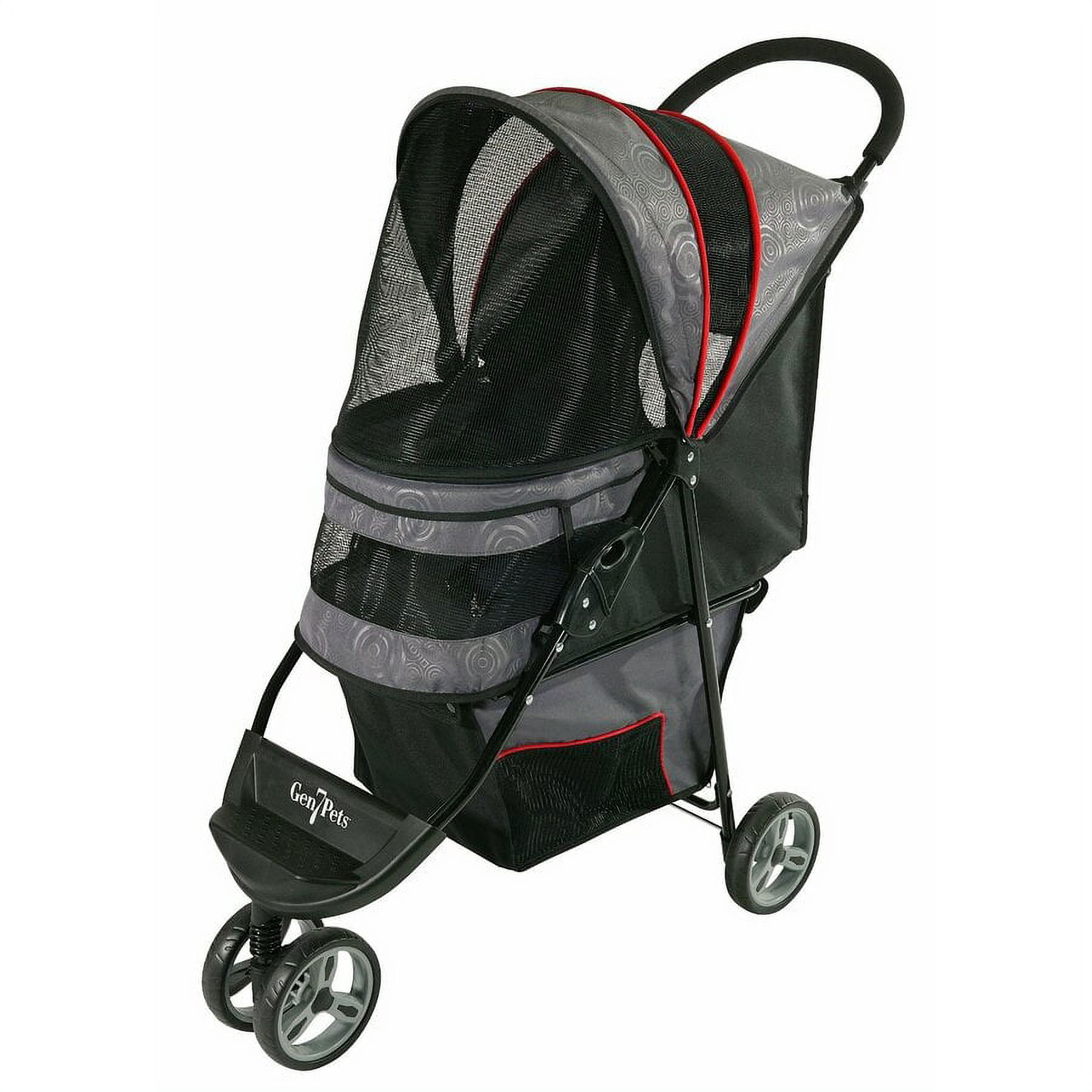 Gen7Pets Regal 4 Wheeled Pet Stroller for Dogs Up to 25 lb, Gray Shadow, 11.5 lb