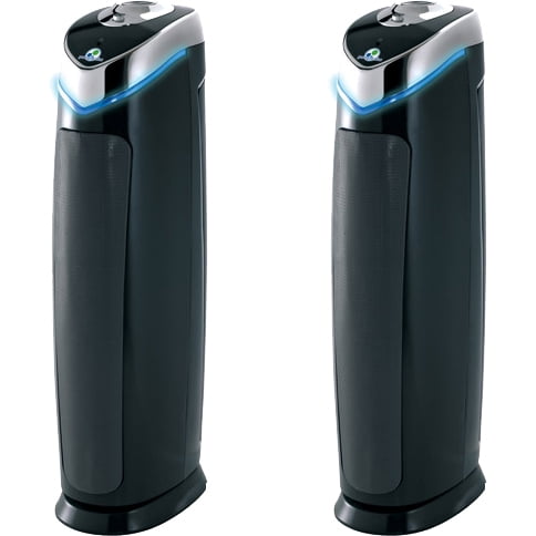 GermGuardian Air Purifier with HEPA Filter and UV-C Sanitizer, 743 Sq. ft, 2-Pack, AC48252PK, Gray