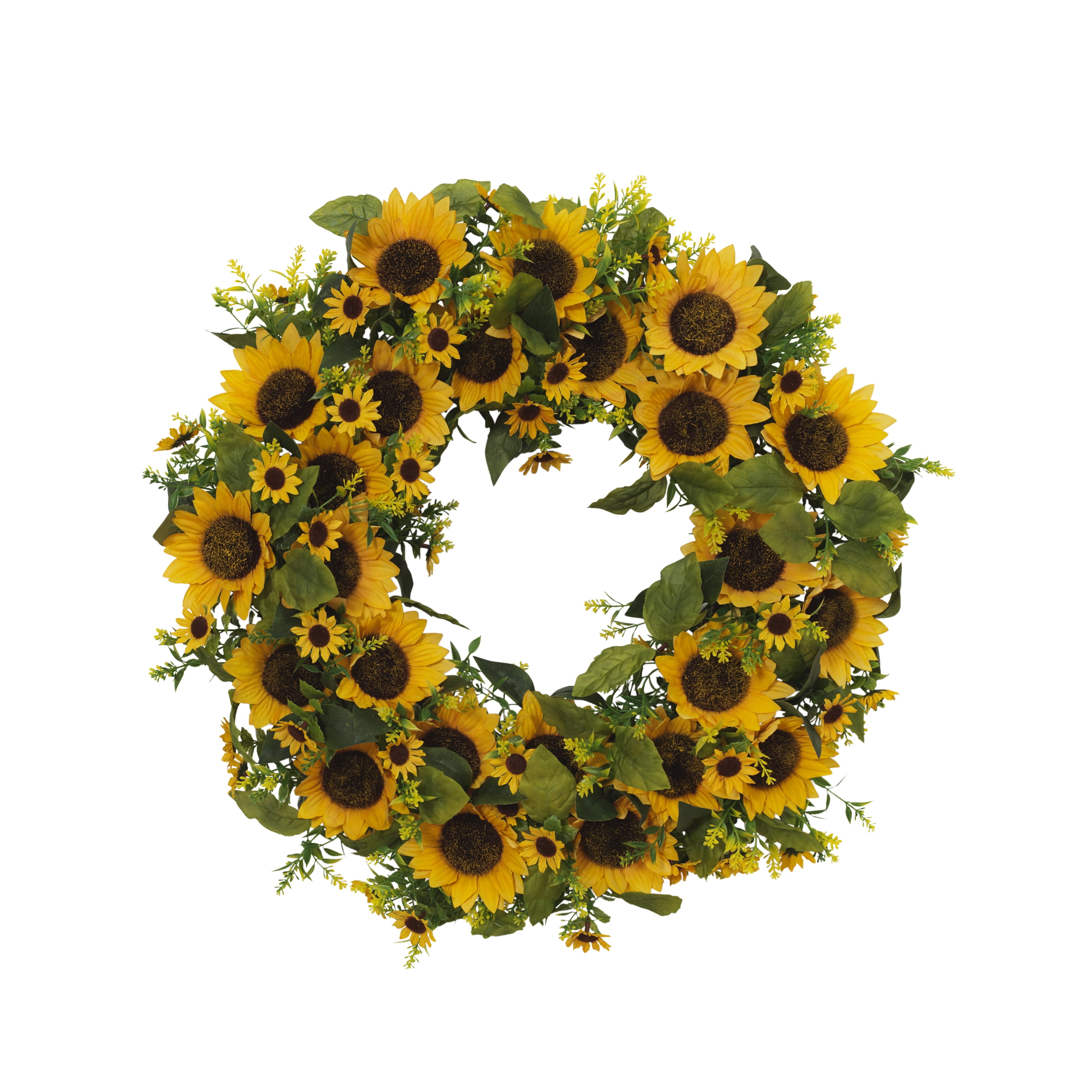22 Inch Bright and Cheerful Sunflower Wreath