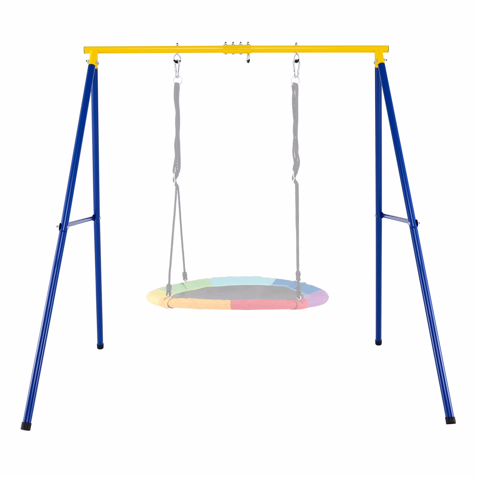 Gymax Extra Large A-frame Swing Stand 73'' Height Heavy-duty Metal Swing Frame w/ 4 Ground Stakes for Kids & Adults