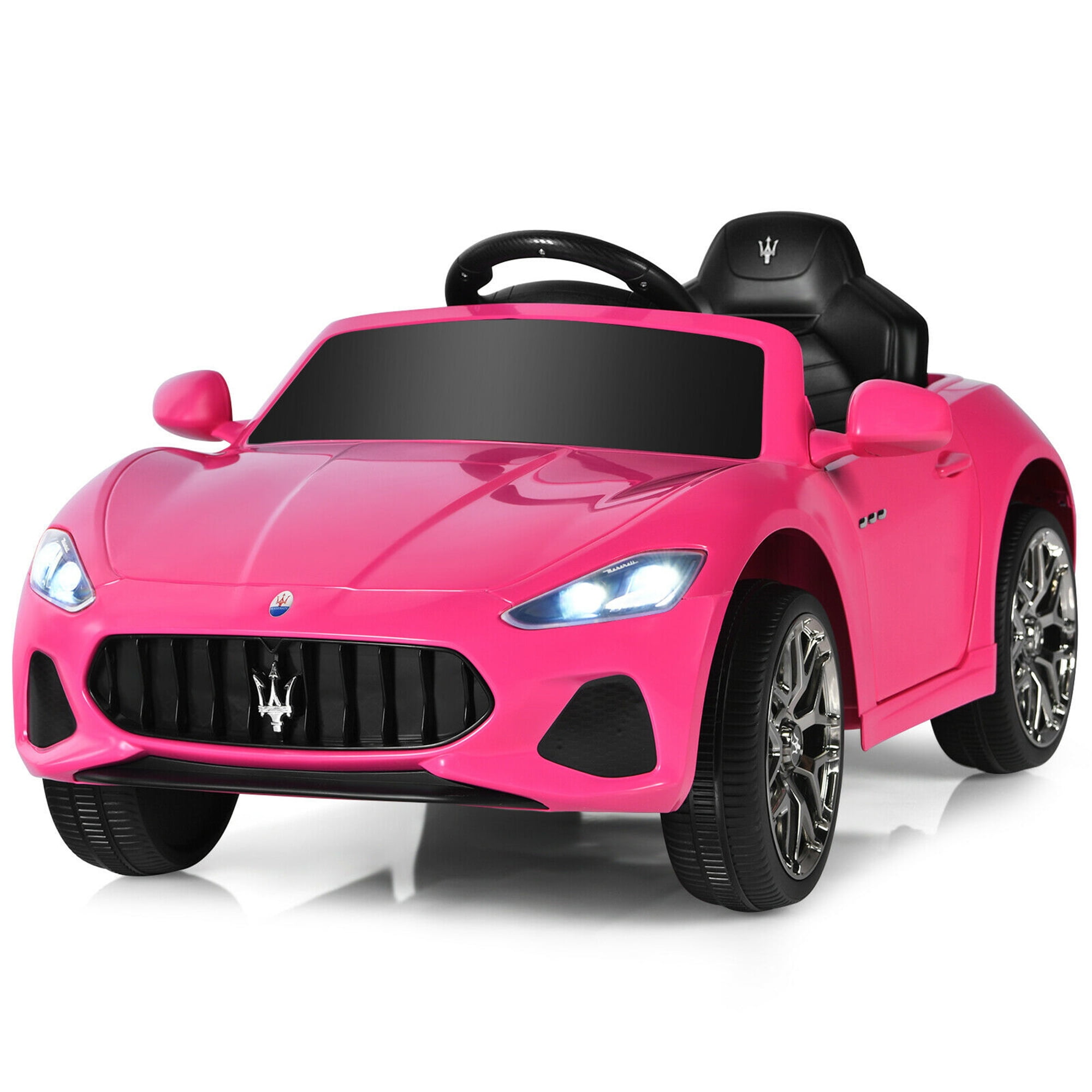Gymax 12V Kids Ride On Car Maserati GranCabrio Licensed w/ Remote Control& Lights Pink