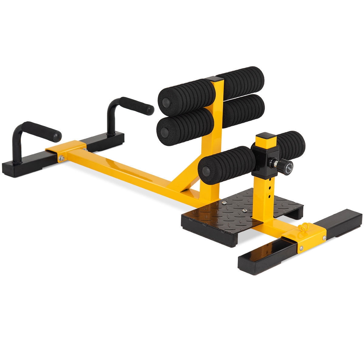 Gymax 3-in-1 Sissy Squat Push Up Ab Workout Home Gym Sit Up Machine Height Adjustable