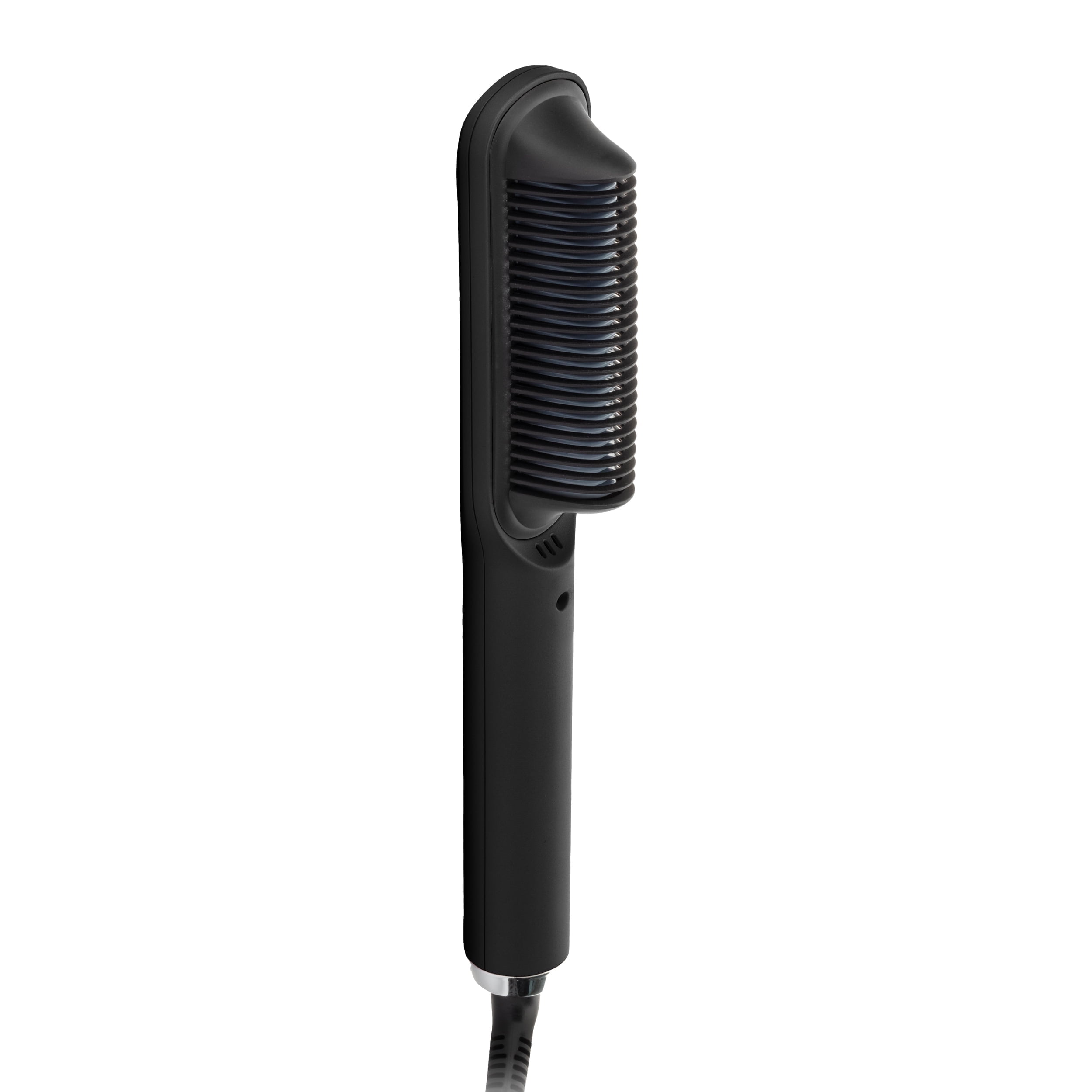 GAMMA+ Ceramic Hot Brush with Cool Touch Technology for Frizz Reduction and Hair Straightening, Black