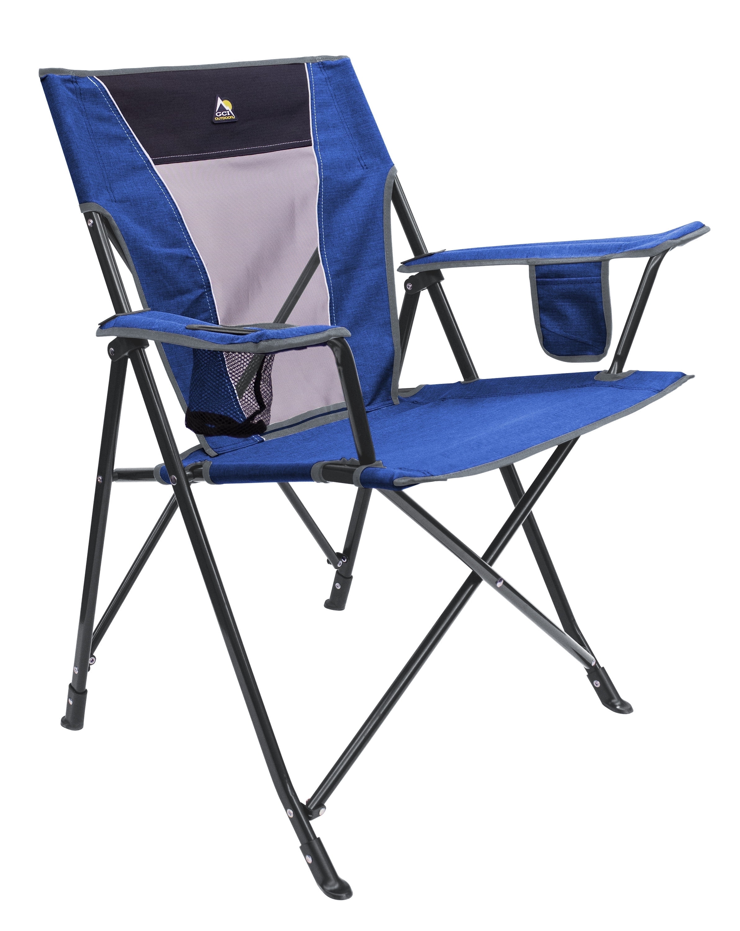 GCI Outdoor Comfort Pro Lightweight Foldable Camping Chair, Heathered Royal