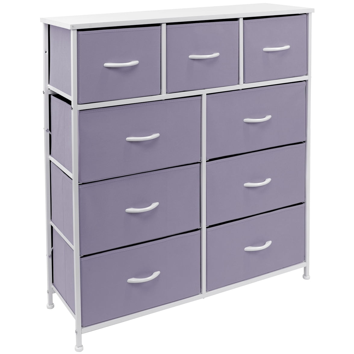 GGI International Modern Color Print 9-cubby Storage Tower Purple