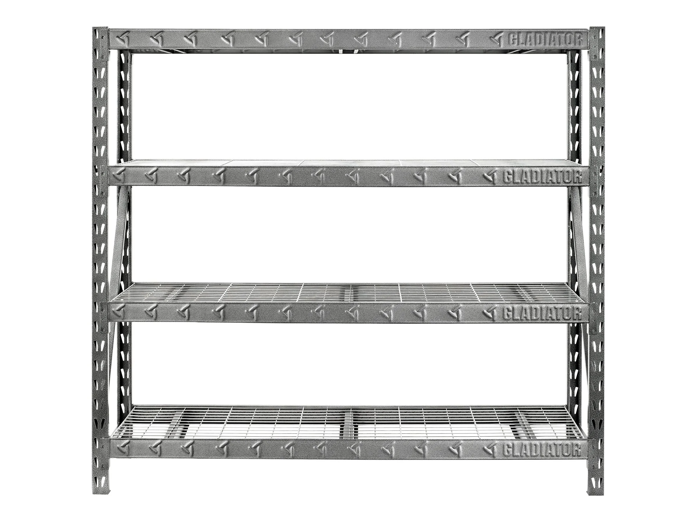GLADIATOR 77" WIDE HEAVY DUTY RACK WITH FOUR 24" DEEP SHELVES