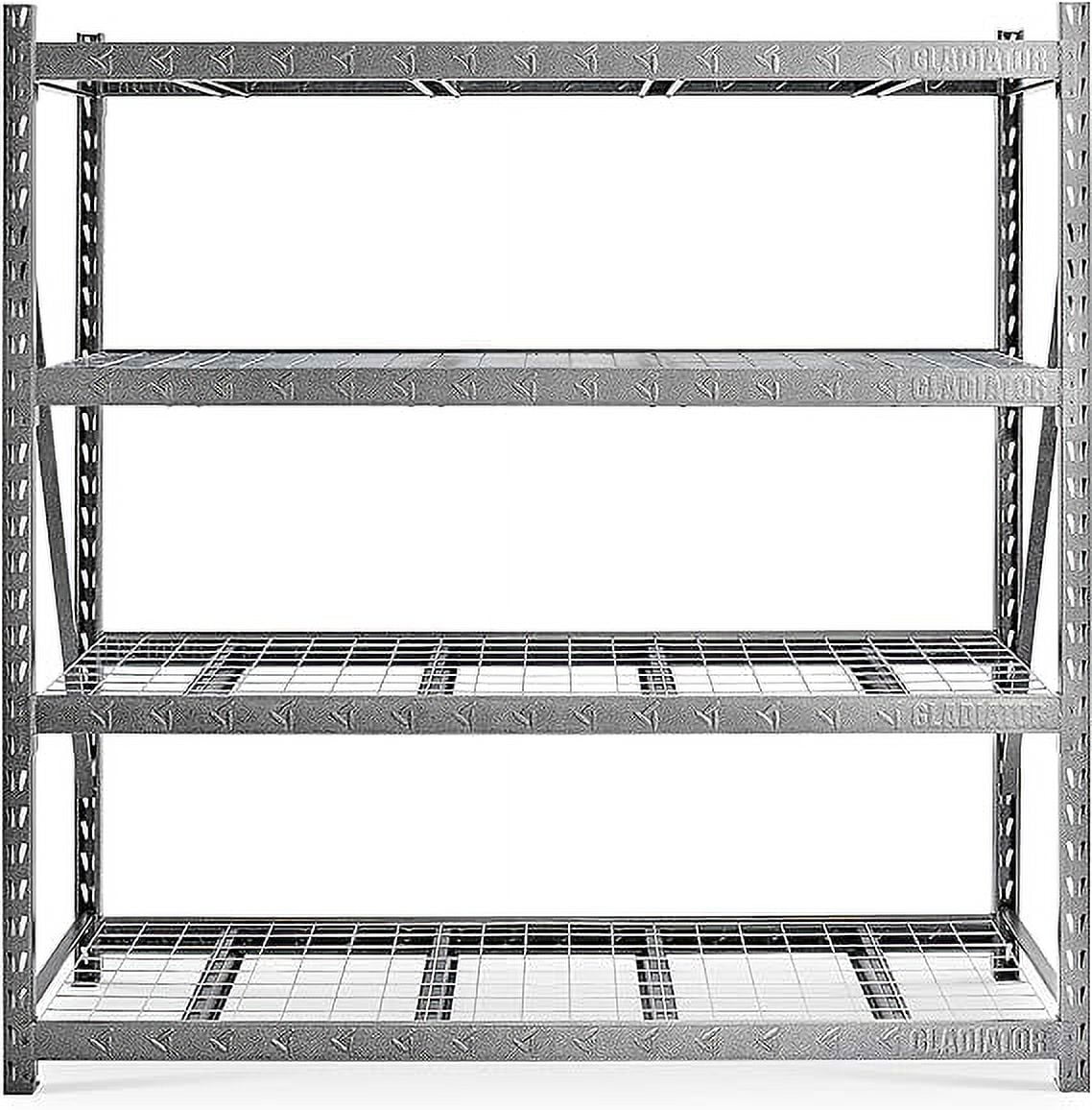 GLADIATOR 90" X 90" HEAVY DUTY MEGA RACK WITH FOUR ADJUSTABLE SHELVES