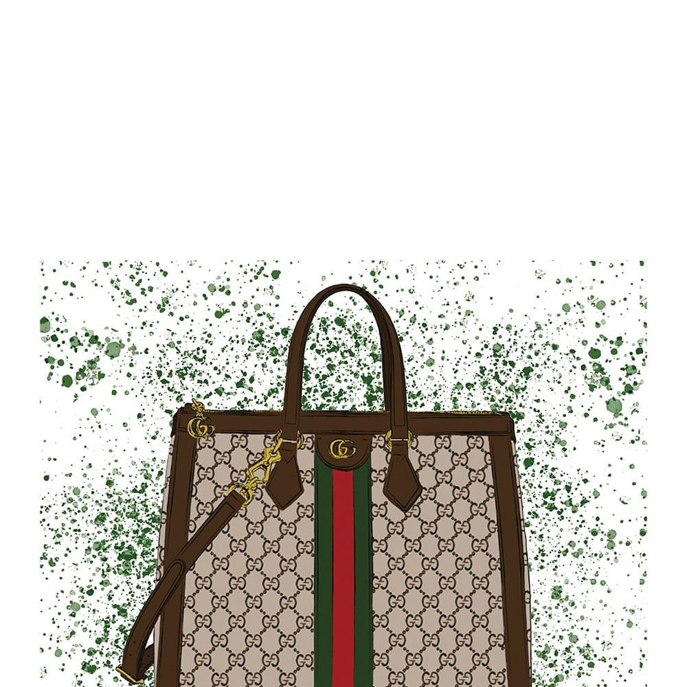 GLAM FASHION PURSE BAG Canvas Artwork - 14"x14" 30 x 30