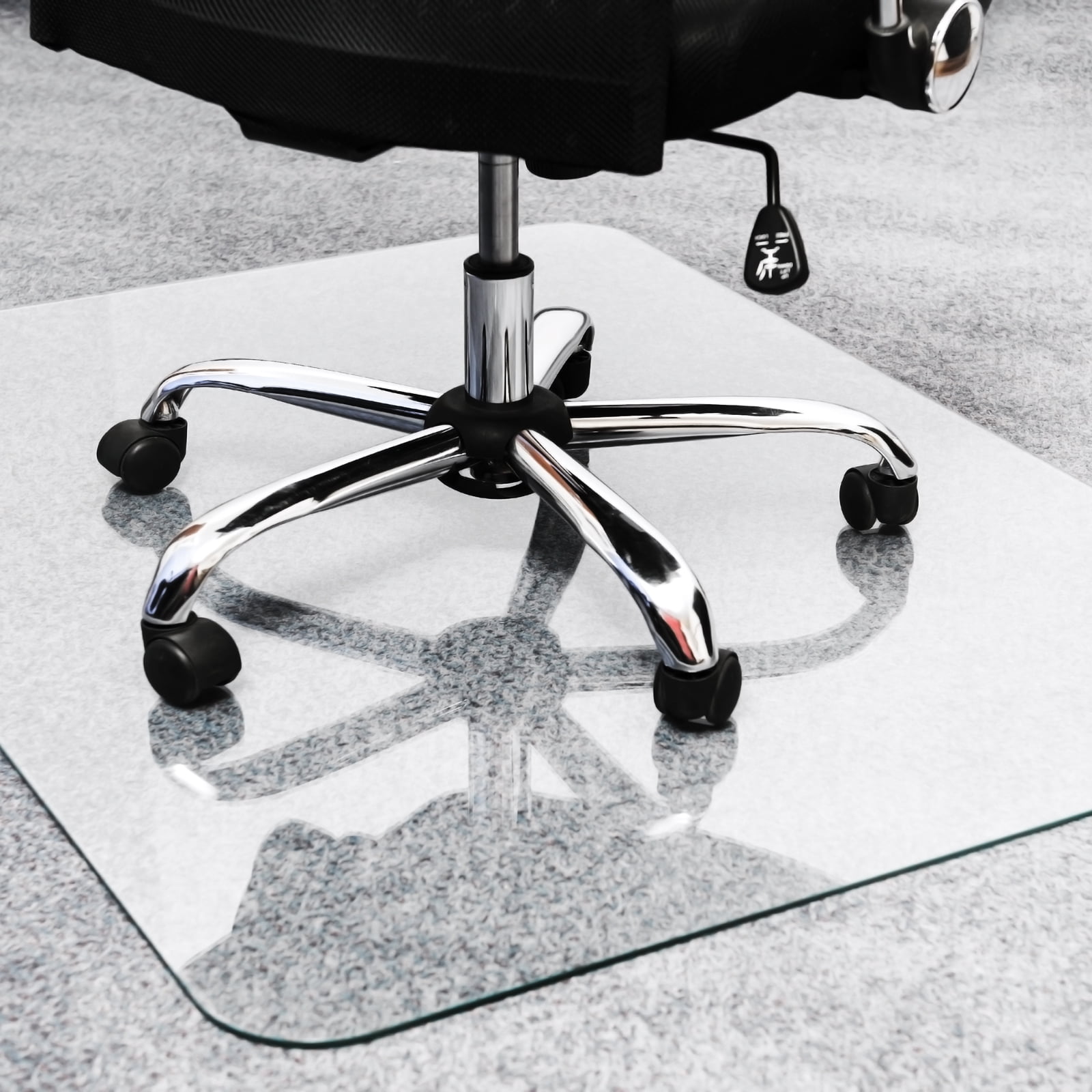 Glaciermat® Heavy Duty Glass Chair Mat for Hard Floors & Carpets - 36" x 40"