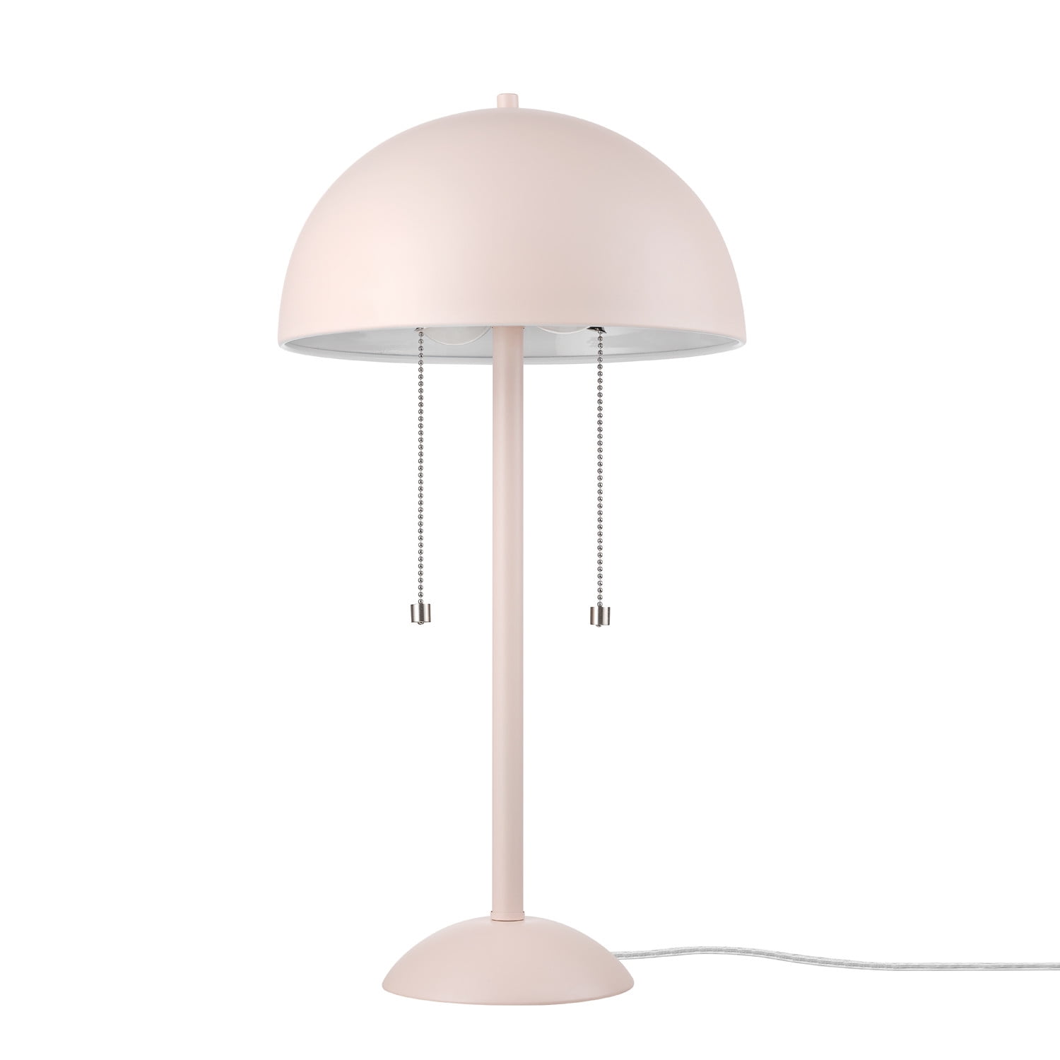 Globe Electric 21" Matte Pink Desk Lamp with Double Pull Chains