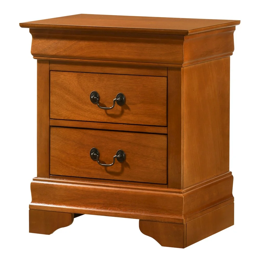 Glory Furniture LouisPhillipe Night Stand in Oak Color