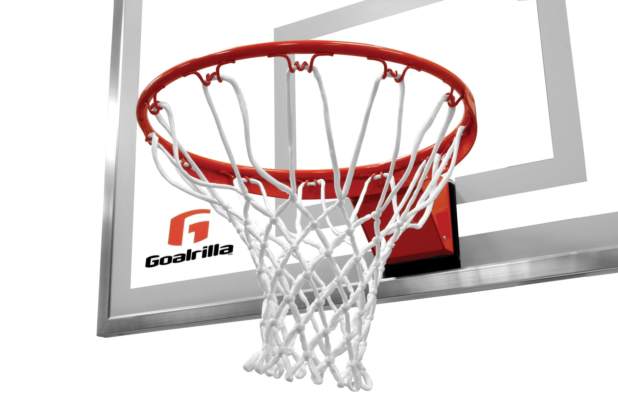 Goalrilla Heavy-Weight Pro-Style Breakaway Basketball Rim, Nylon Net, 5" x 5" Mount Type (Outdoor)