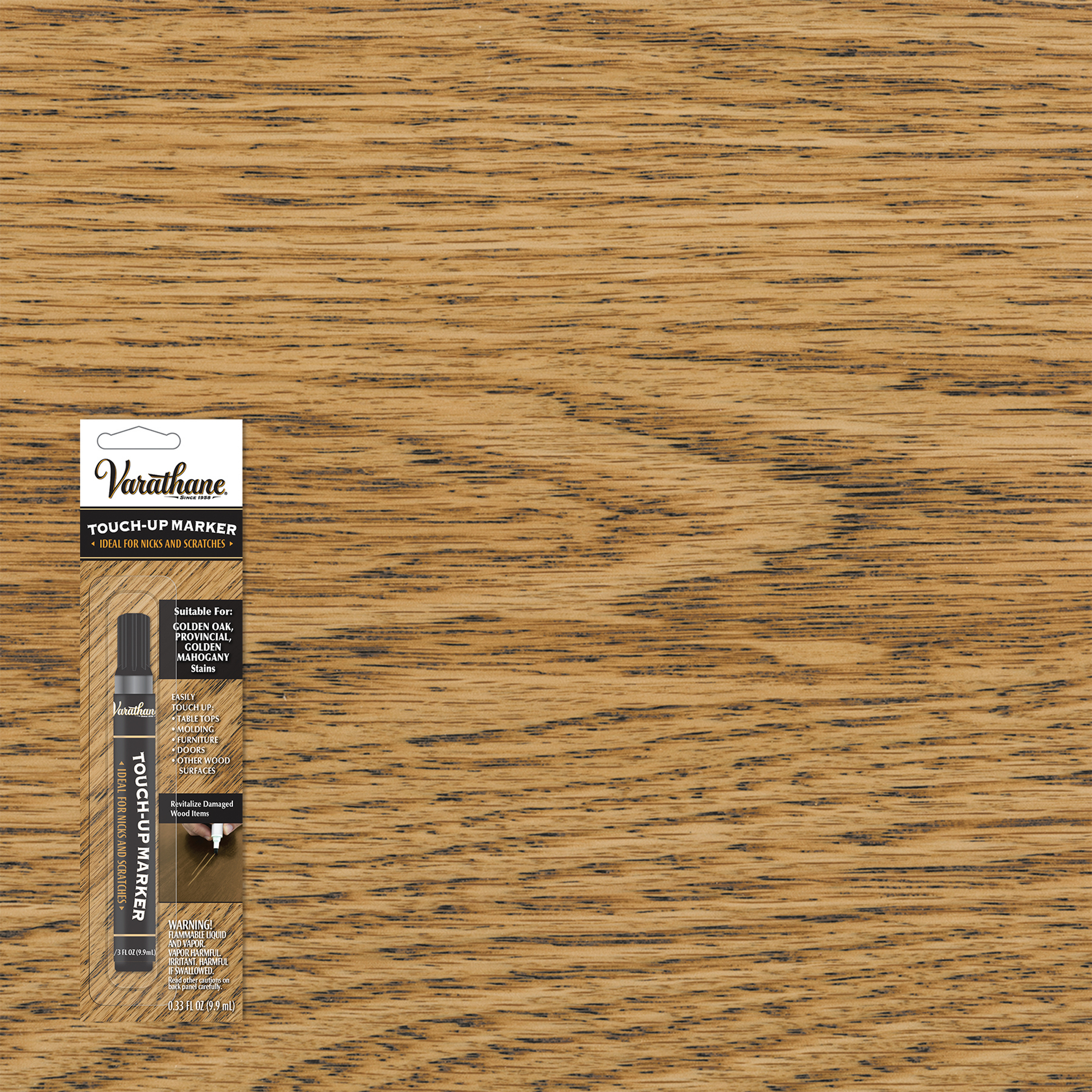 6 Pack, Golden Oak, Provincial, Golden Mahogany, Varathane Premium Touch-Up Stain Marker-215355