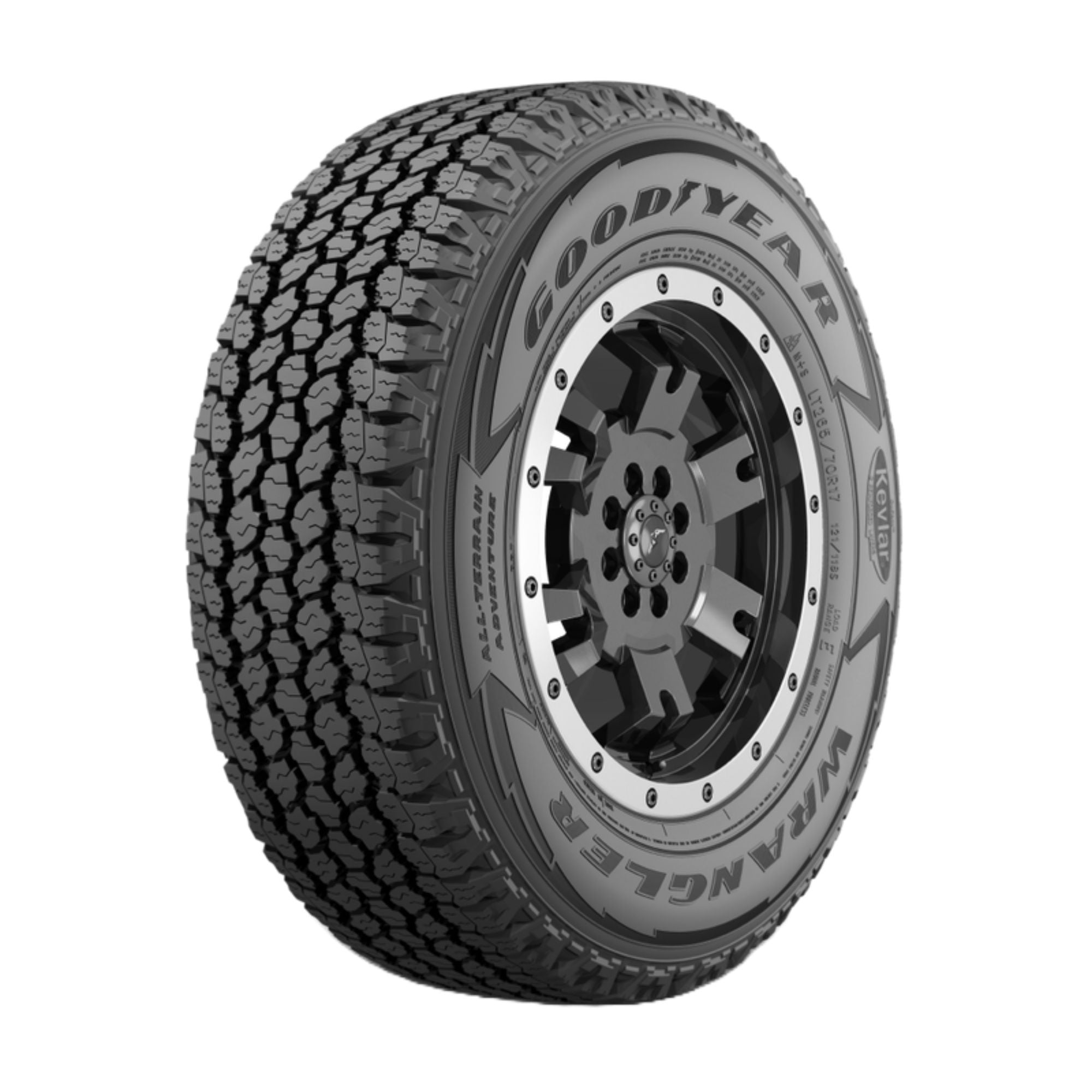 Goodyear Wrangler All-Terrain Adventure with Kevlar All Terrain LT265/75R16 123/120R E Light Truck Tire