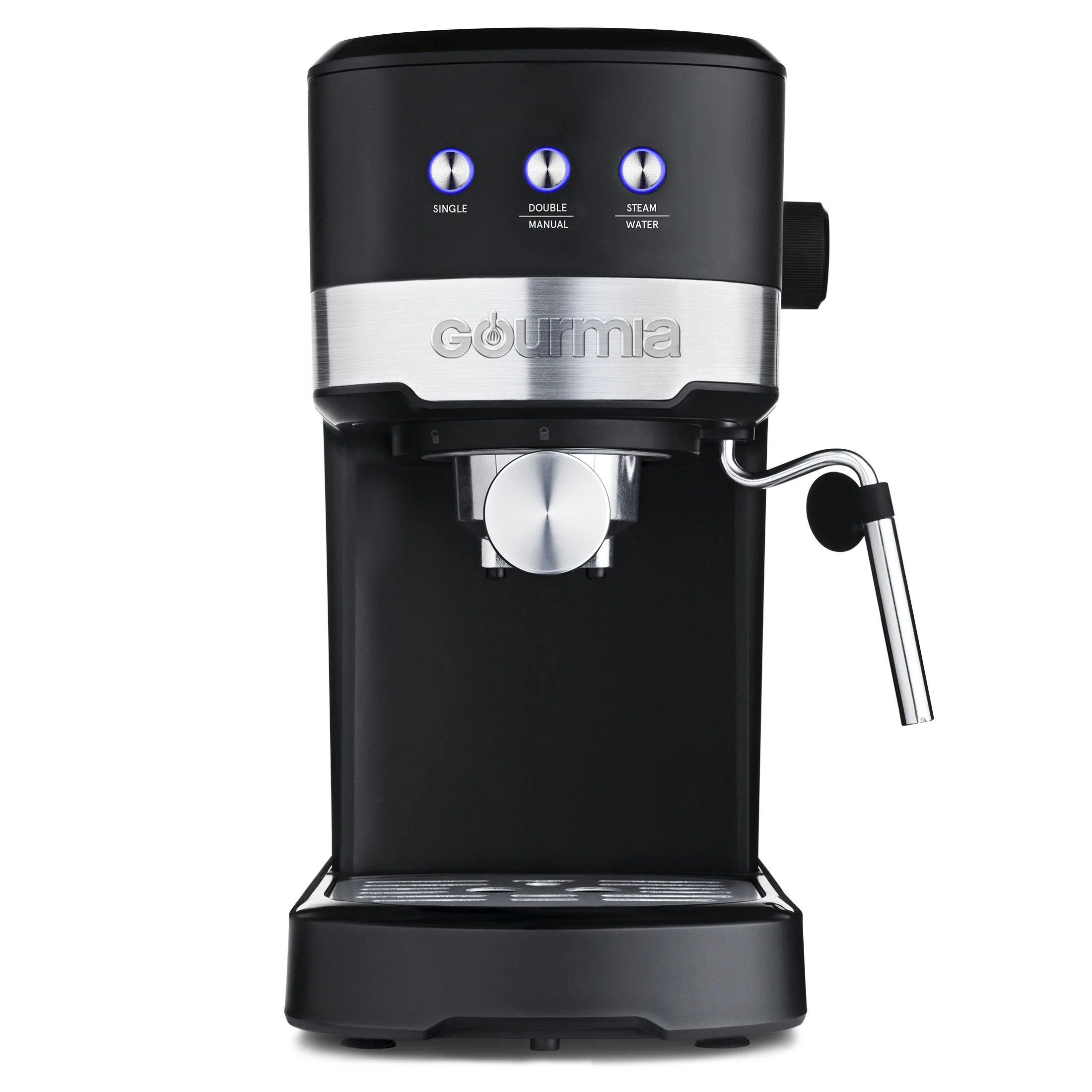 Gourmia 1.2L 15 Bar Espresso Maker with Powerful Frothing Wand Black