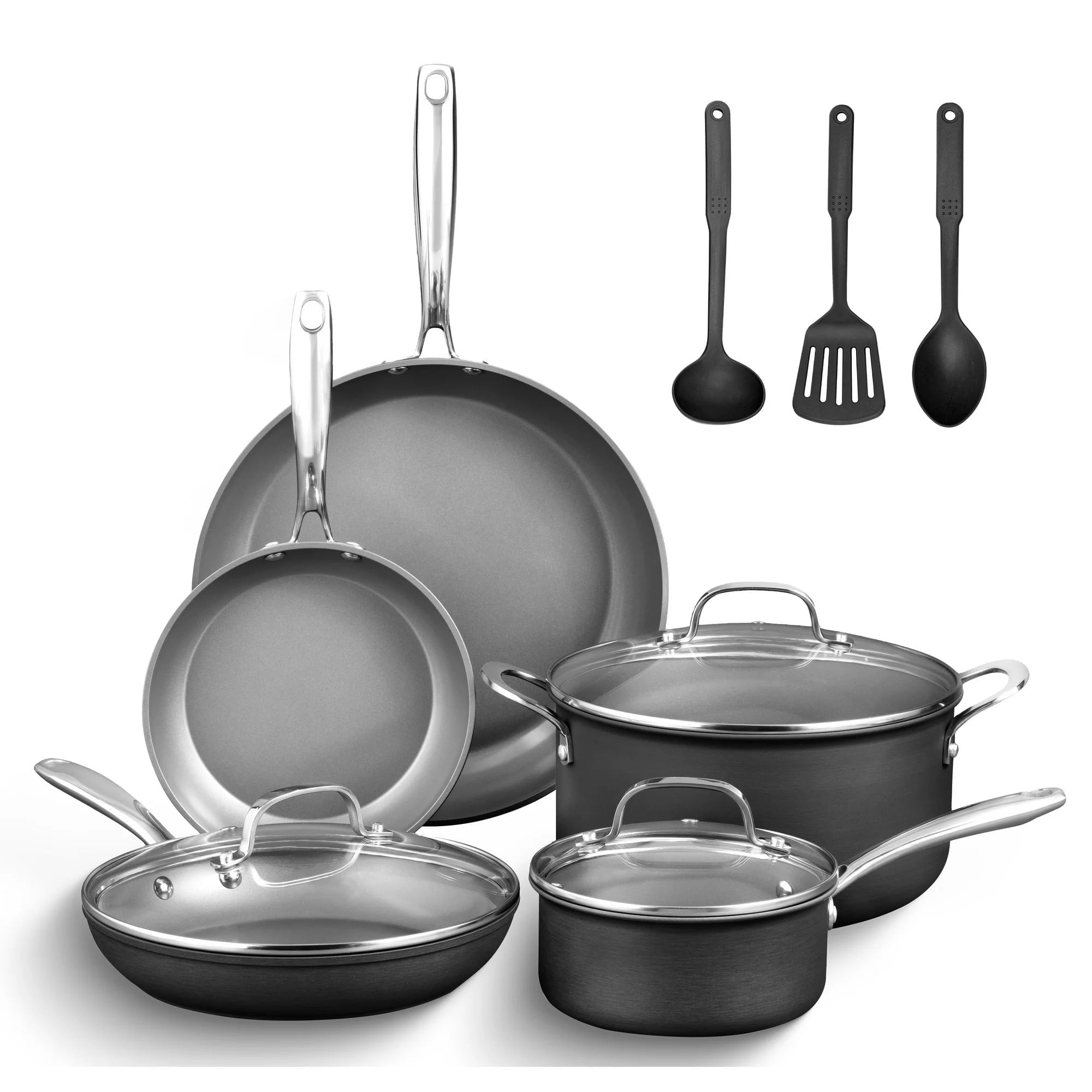 Granitestone 13 Pc Ceramic Pots and Pans Set Non Stick, Ceramic Cookware Set Nonstick, Hard Anodized, Induction Non Stick Pot and Pan Set, Non Stick Pots and Pan Set, Non Toxic, Oven/Dishwasher Safe