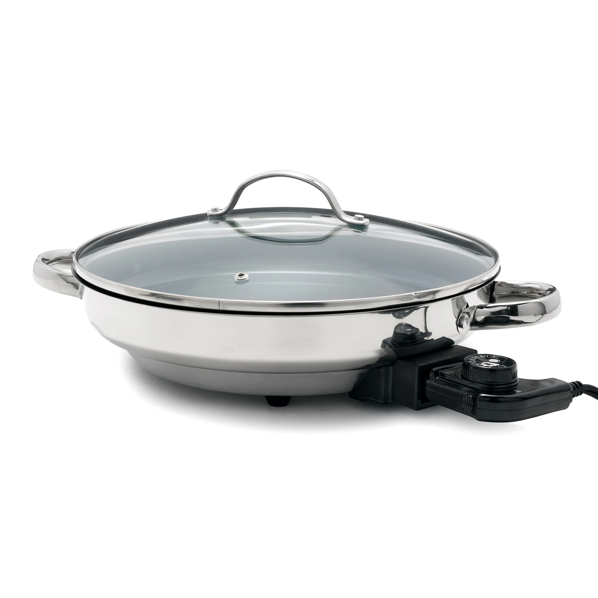 GreenPan Stainless Steel 12” Ceramic Nonstick Electric Skillet